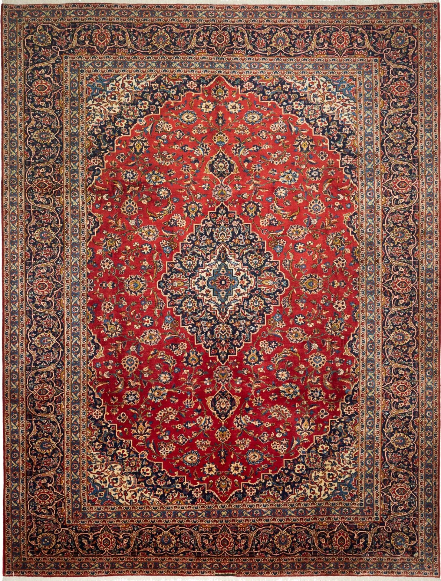 Kashan Teppich 300 x 395 cm - Handgeknüpft, Perserteppich