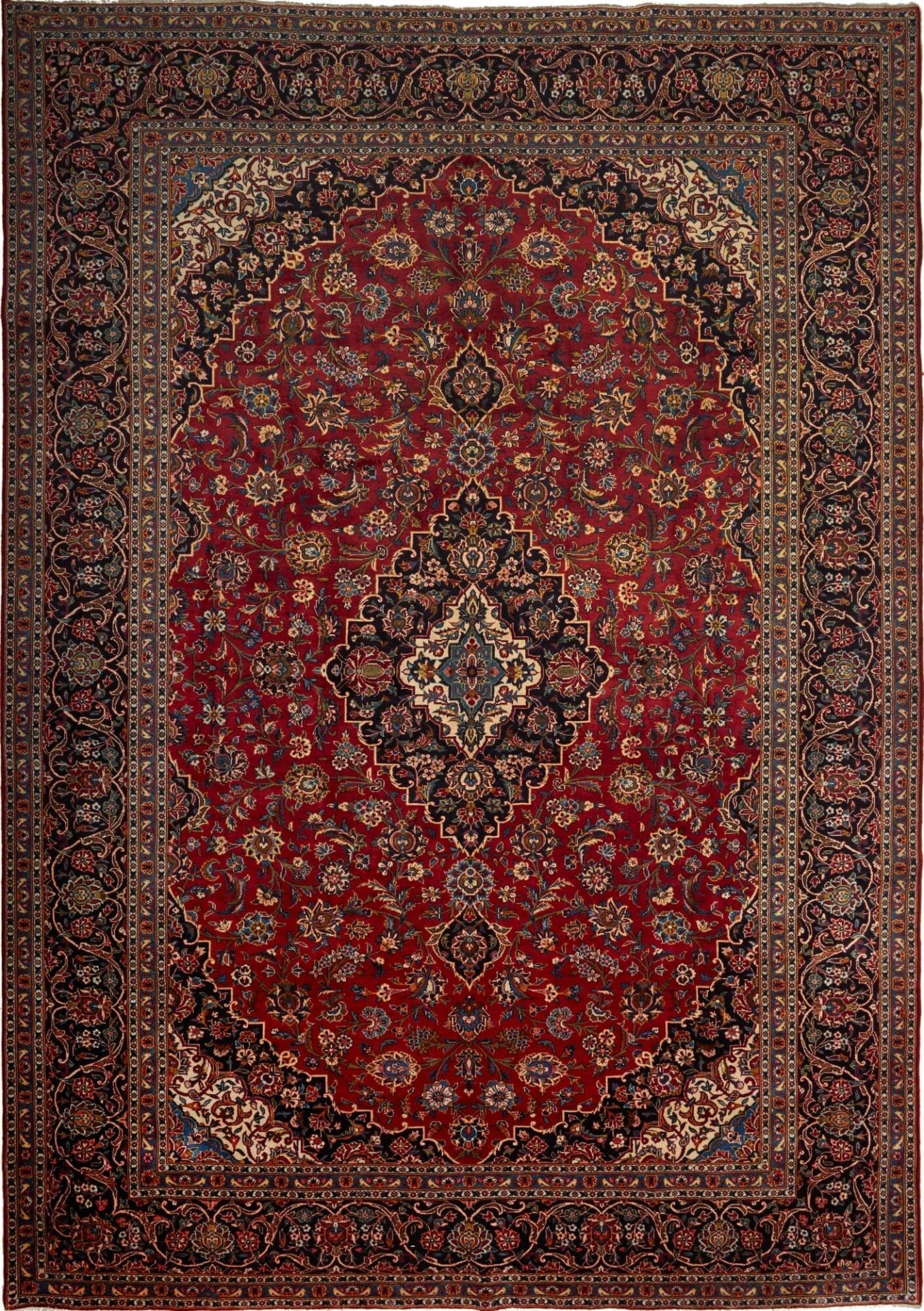 Kashan Teppich 300 x 427cm – Handgeknüpft, Perserteppich, Wolle