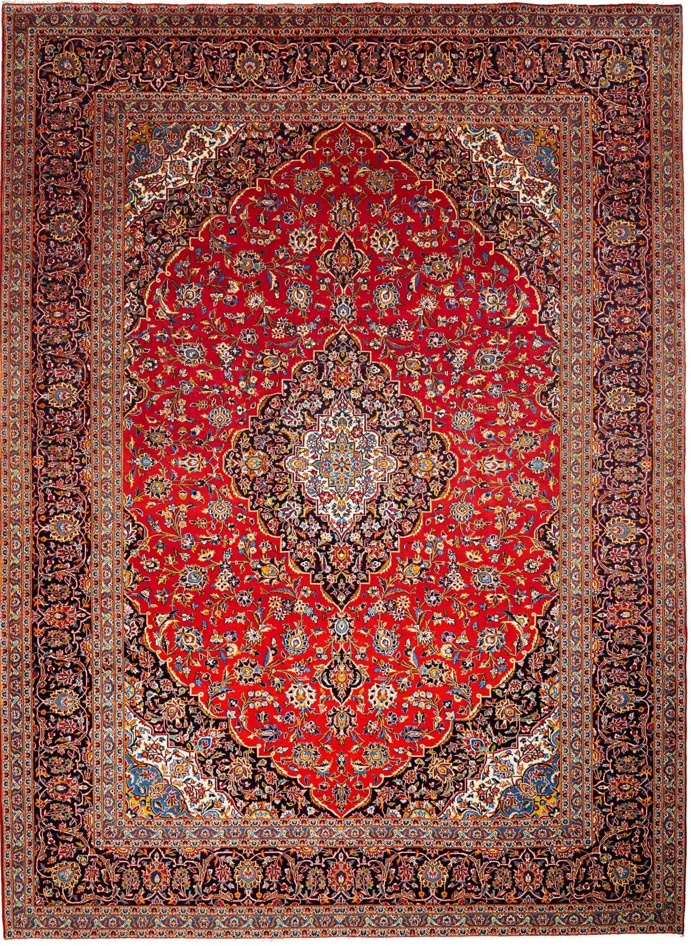 Kashan Teppich 306 x 414cm - Handgeknüpft, Perserteppich