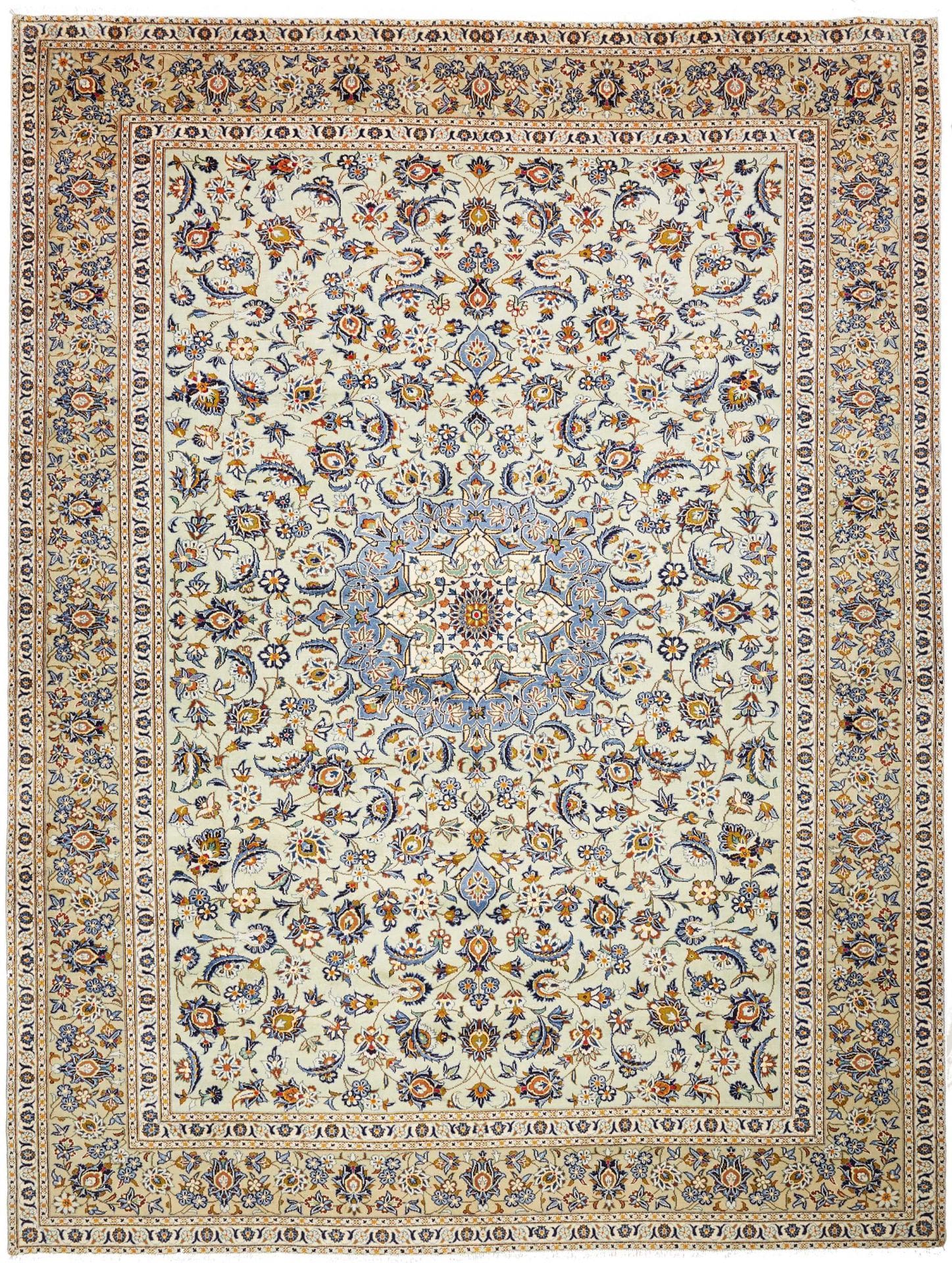 Kashan Teppich 308 x 407 cm – Handgeknüpft, Schurwolle, Perserteppich