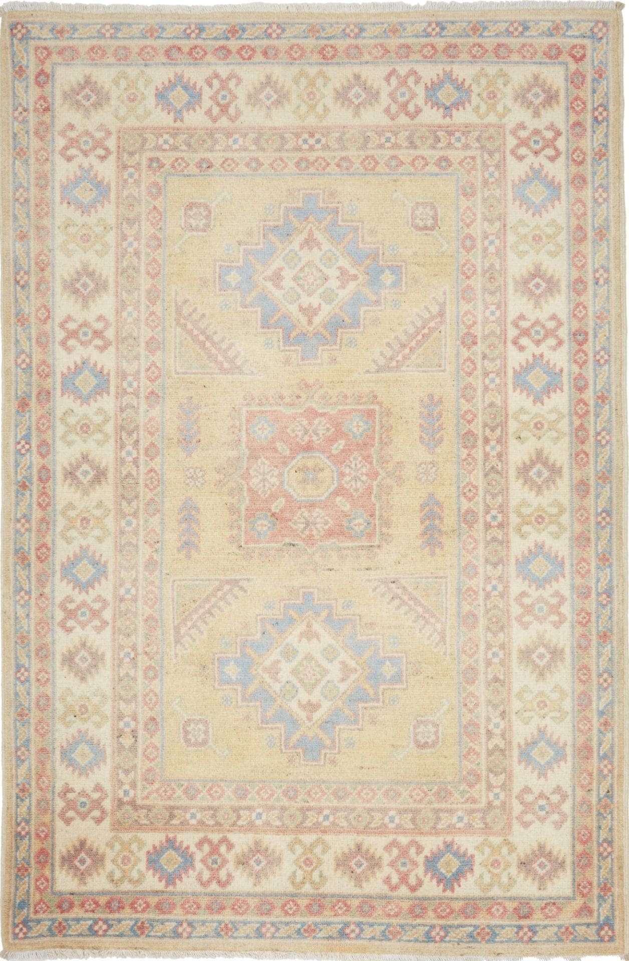 Kazak Orientteppich 101 x 147 cm - Handgeknüpft, geometrisch
