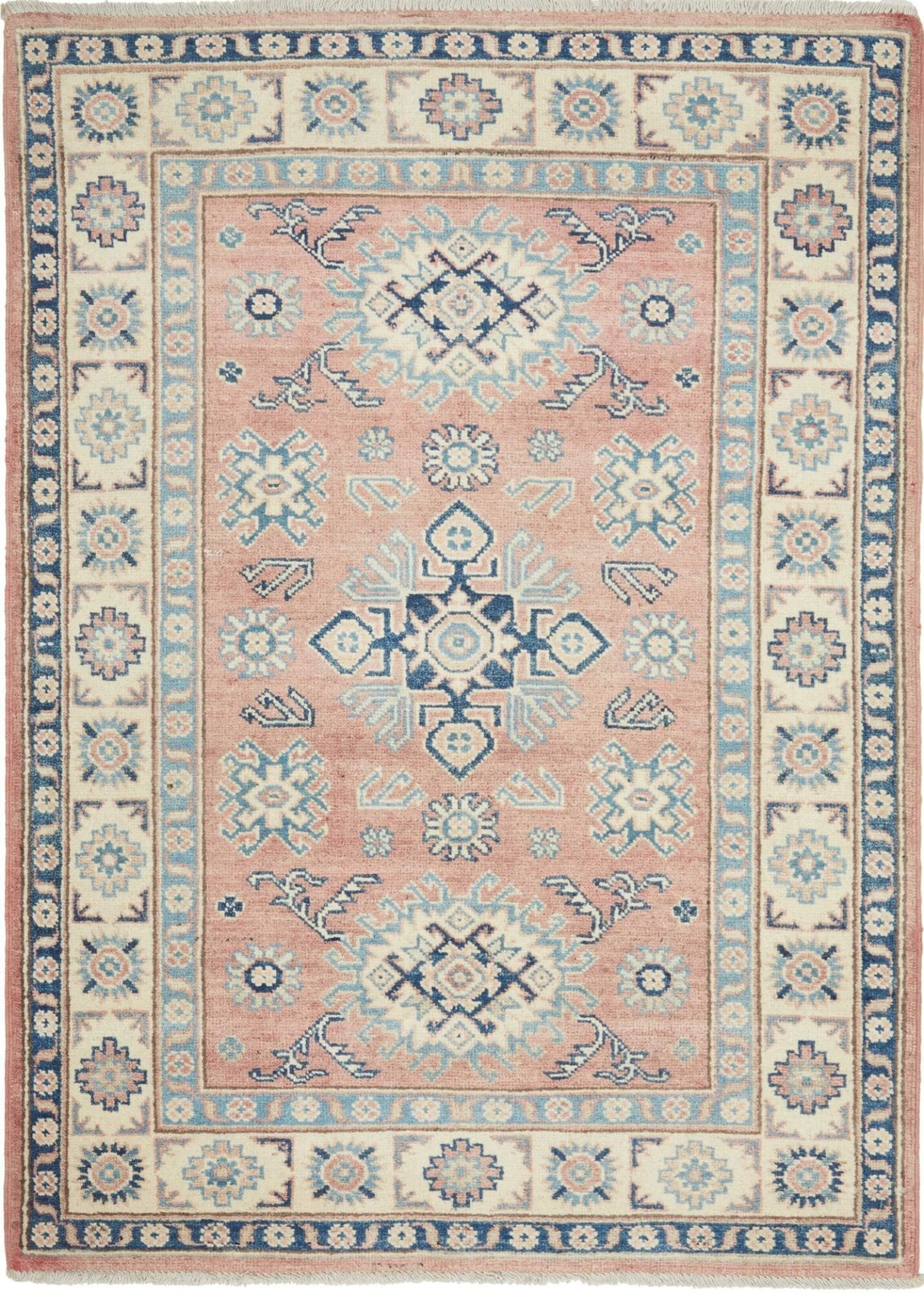 Kazak Orientteppich 102 x 139cm Schurwolle handgeknüpft