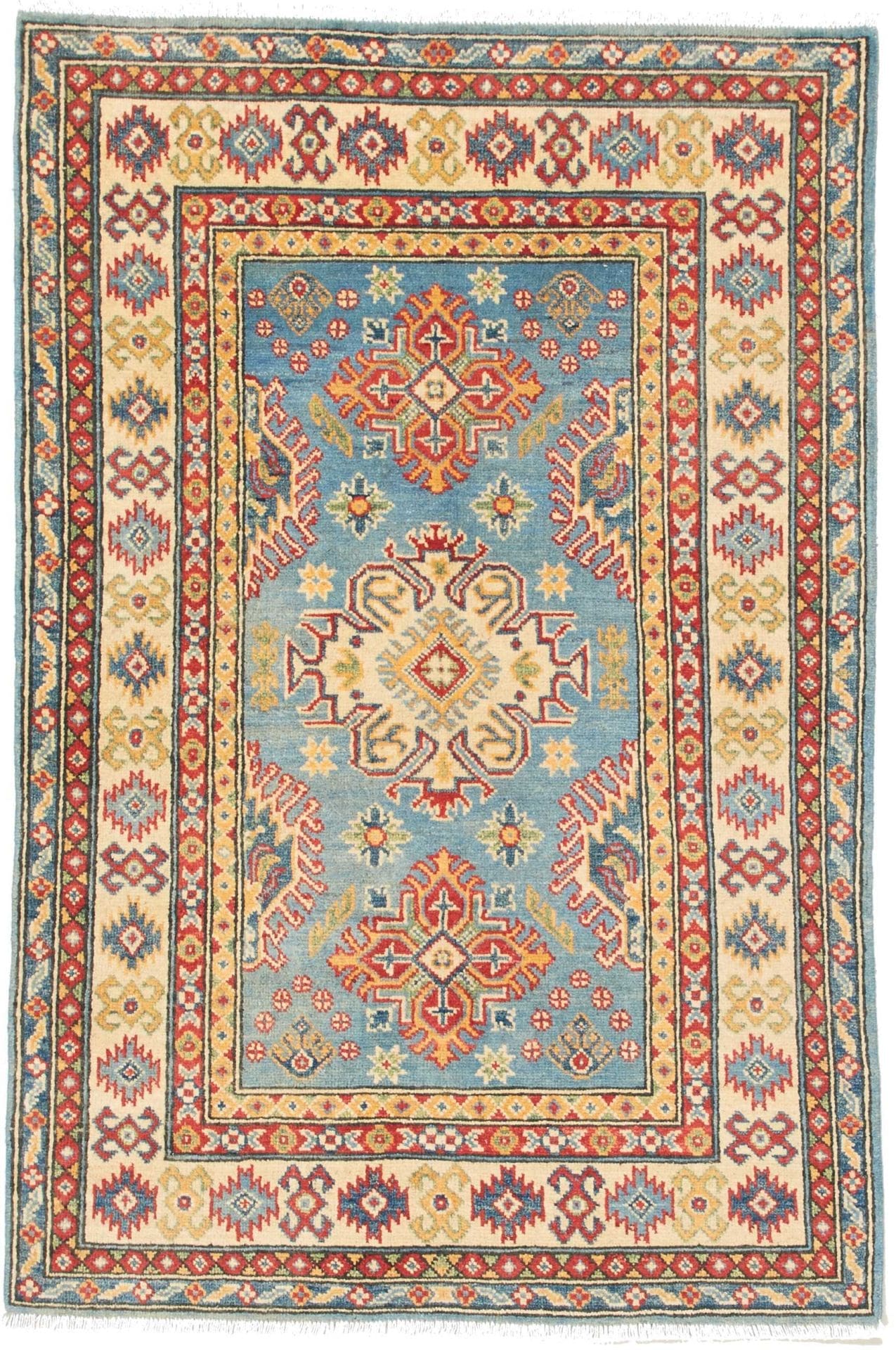 Kazak Orientteppich 102 x 150 cm – Handgeknüpft, Wolle, Rarität