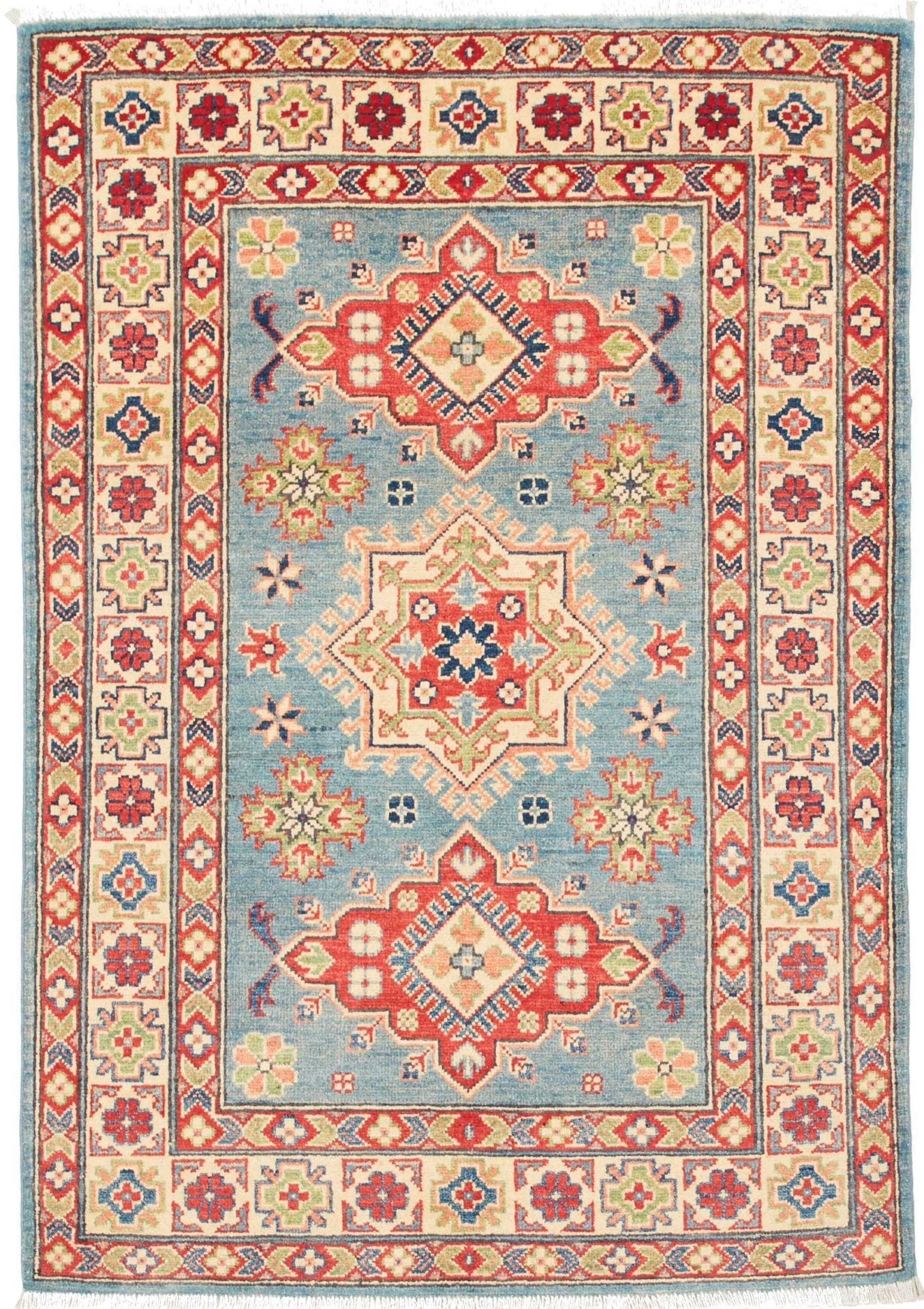Kazak Orientteppich 104 x 147cm – Handgeknüpft, Wolle, Rarität