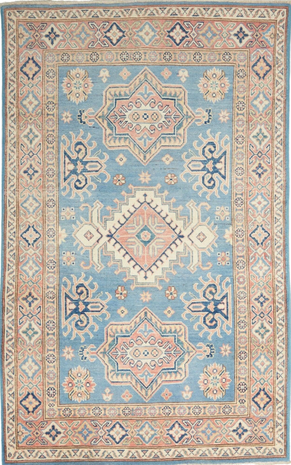 Kazak Orientteppich 121 x 188 cm – Handgeknüpft, Wolle, Rarität