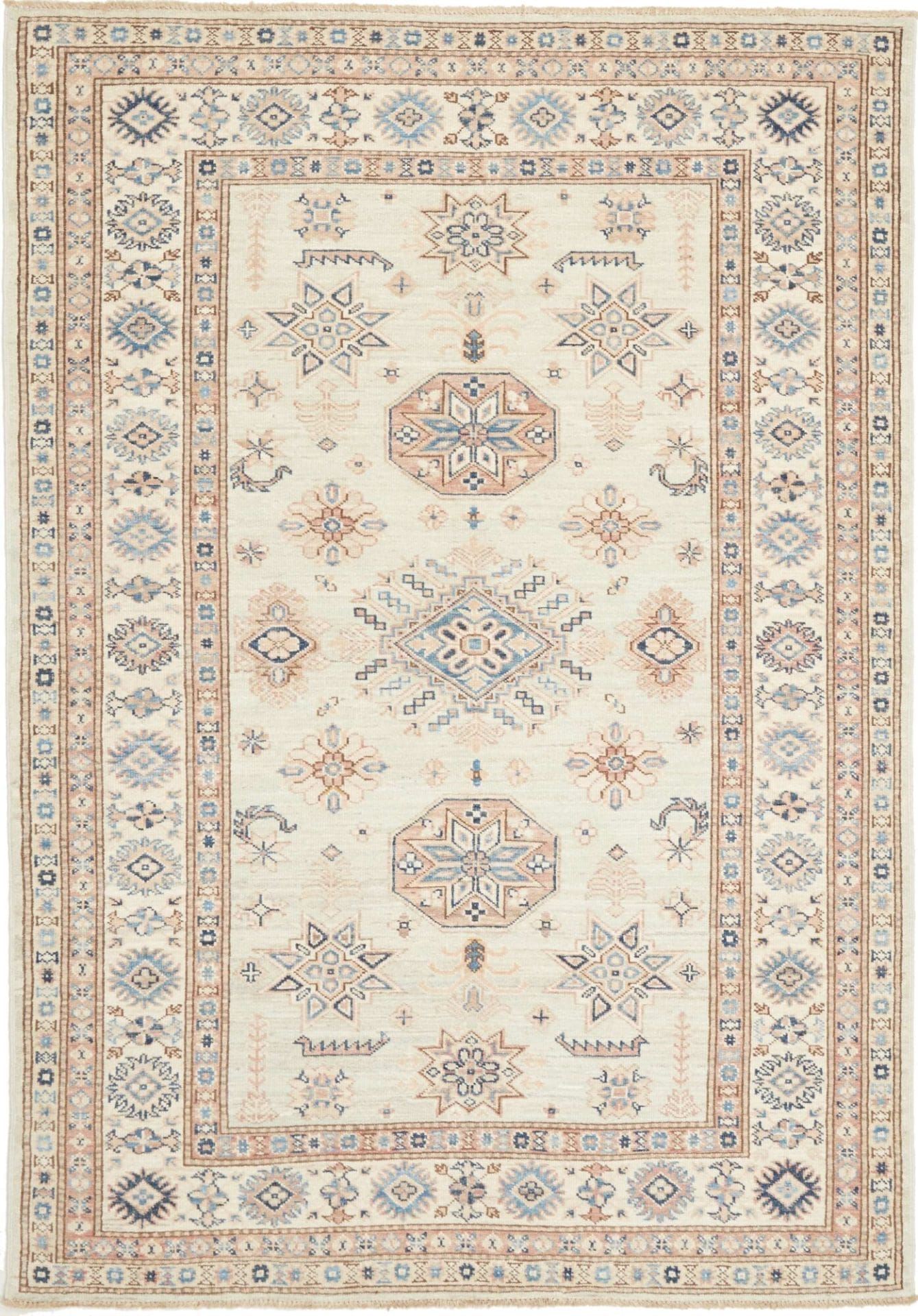Kazak Orientteppich 127 x 178 cm, handgeknüpft, Schurwolle