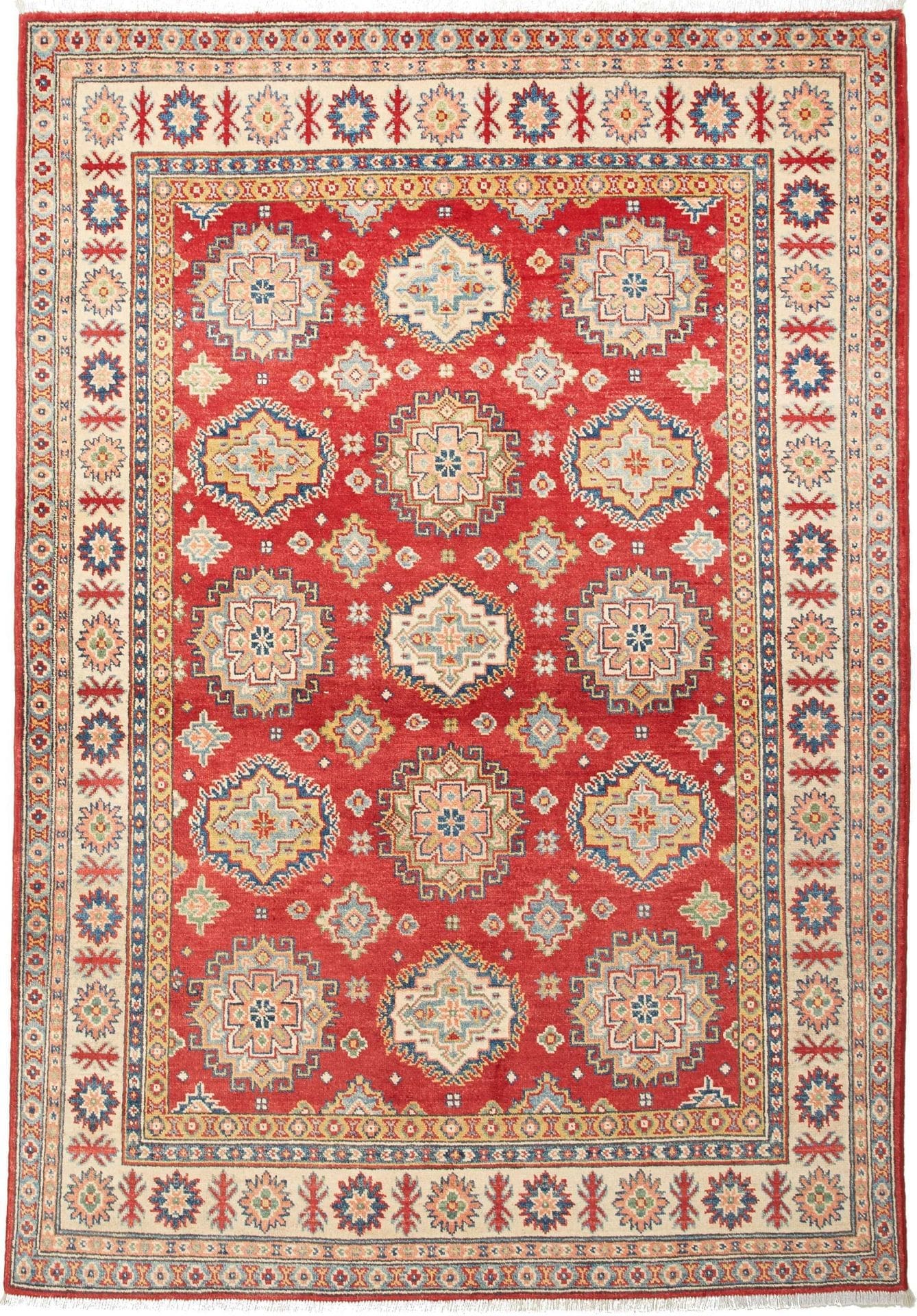 Kazak Orientteppich 150 x 210 cm, handgeknüpft, Schurwolle