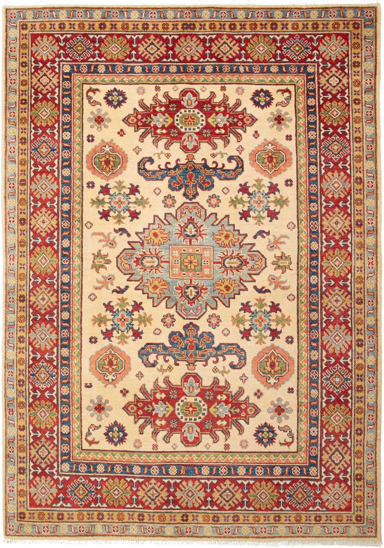 Kazak Orientteppich 150 x 211cm, geometrisch, handgeknüpft