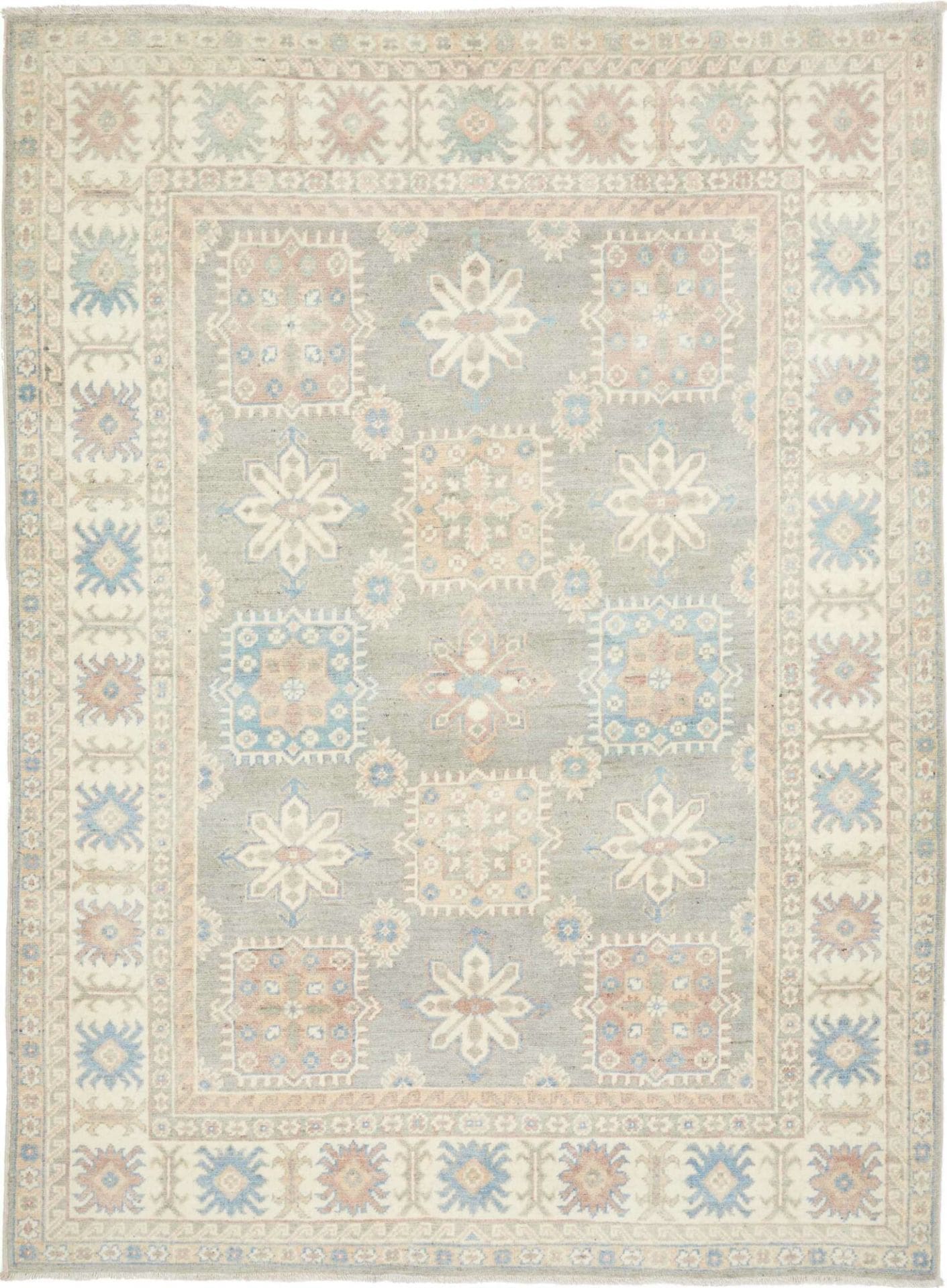 Kazak Orientteppich 152 x 195 cm, handgeknüpft, Wolle, Rarität