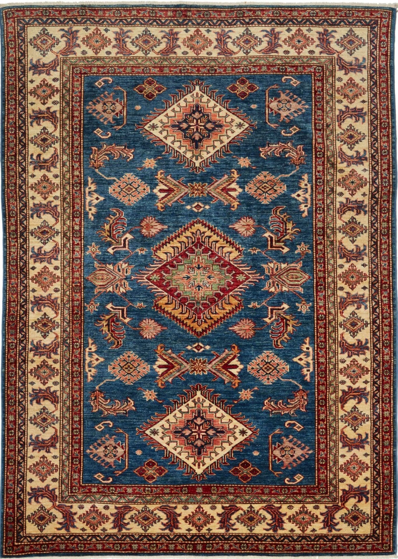 Kazak Orientteppich 175 x 243cm, handgeknüpft, Schurwolle, Rarität