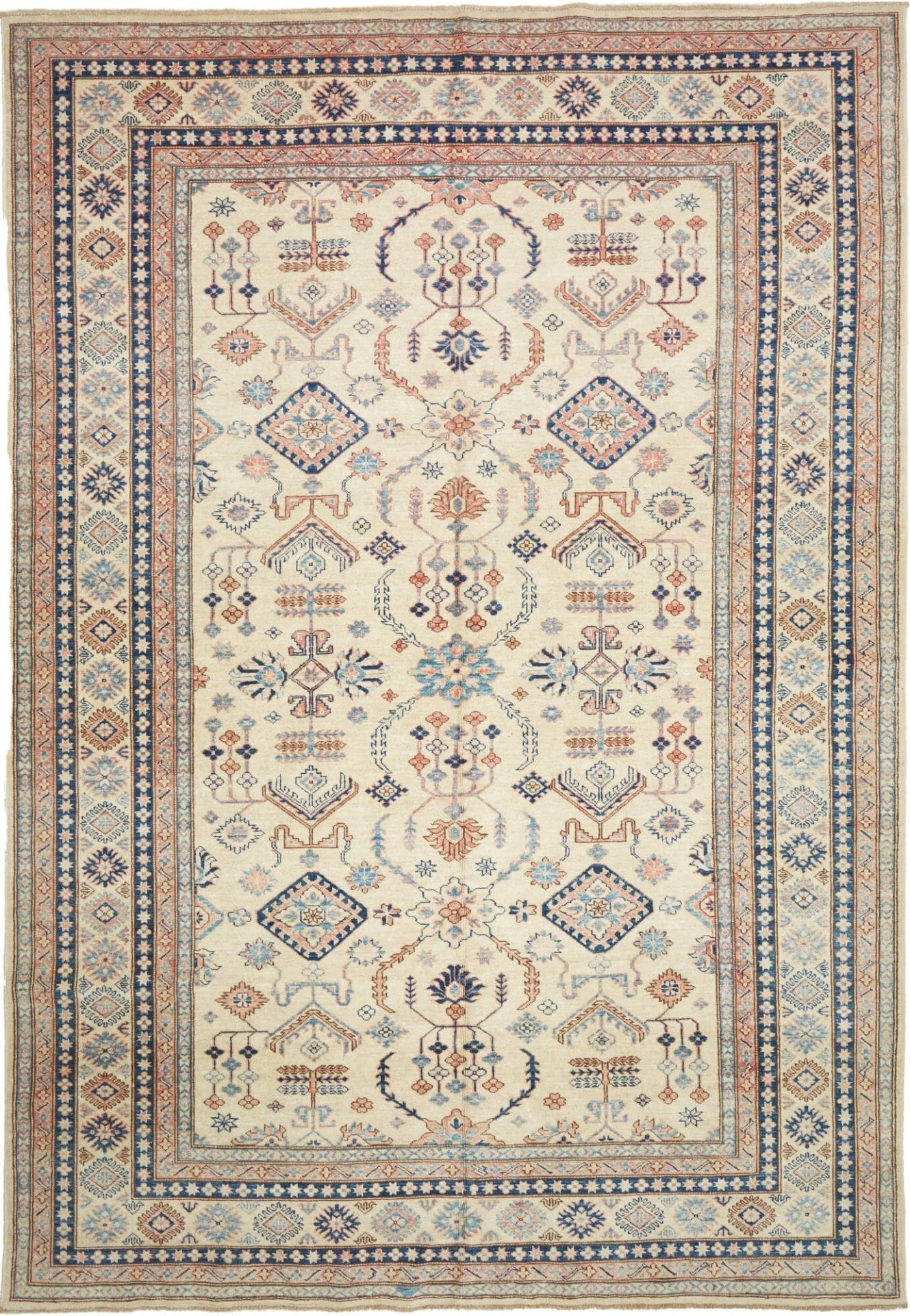 Kazak Orientteppich 207 x 295 cm, handgeknüpft, Schurwolle