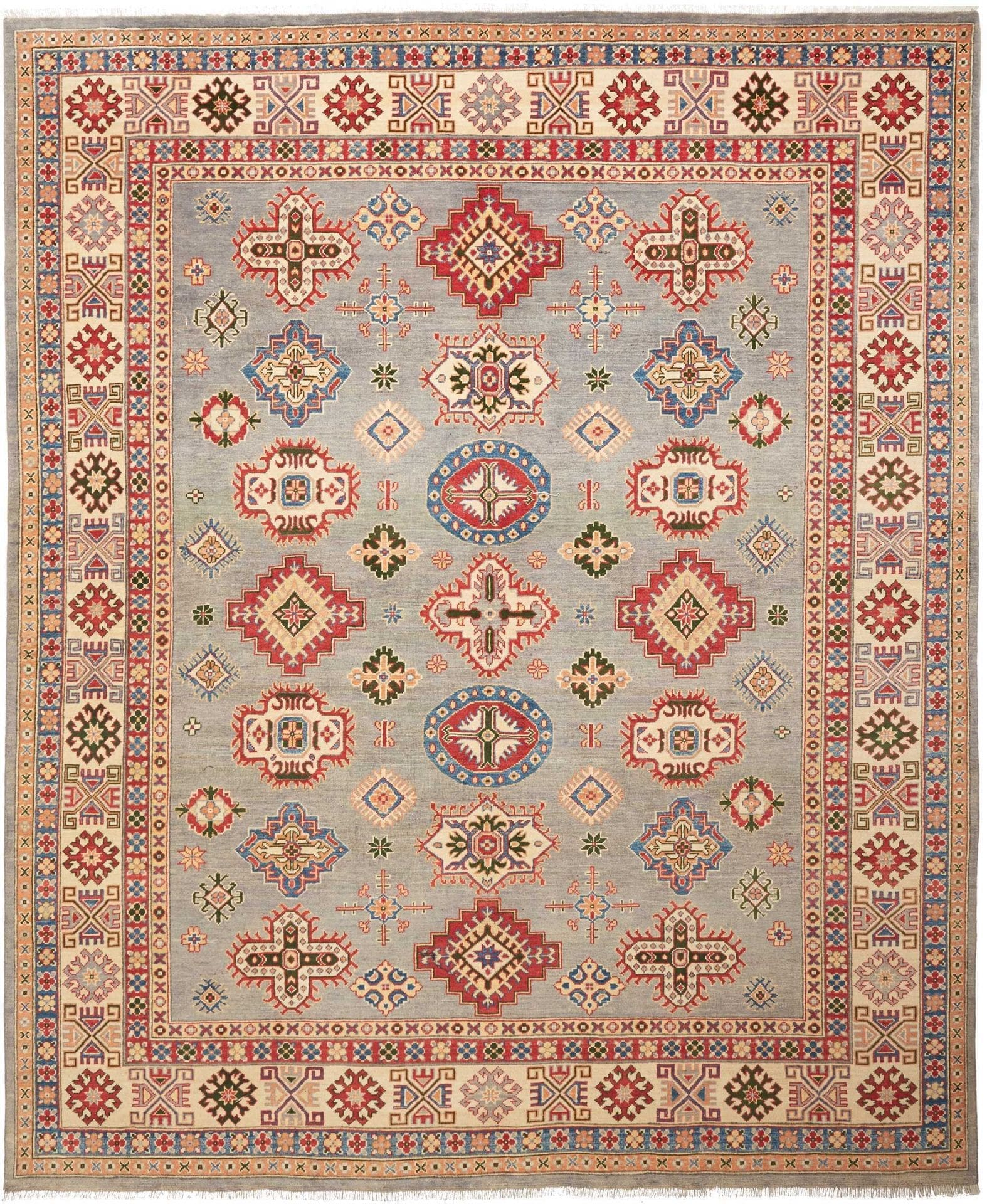 Kazak Orientteppich 248 x 296cm – Handgeknüpft, geometrisches Muster