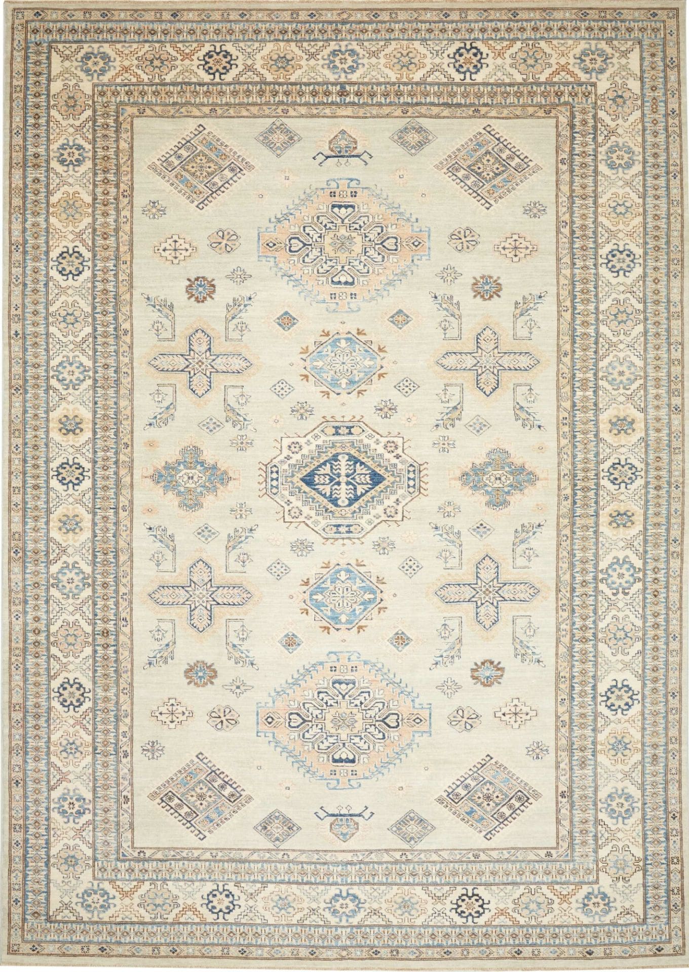 Kazak Orientteppich 267 x 375 cm – handgeknüpft, geometrisches Muster