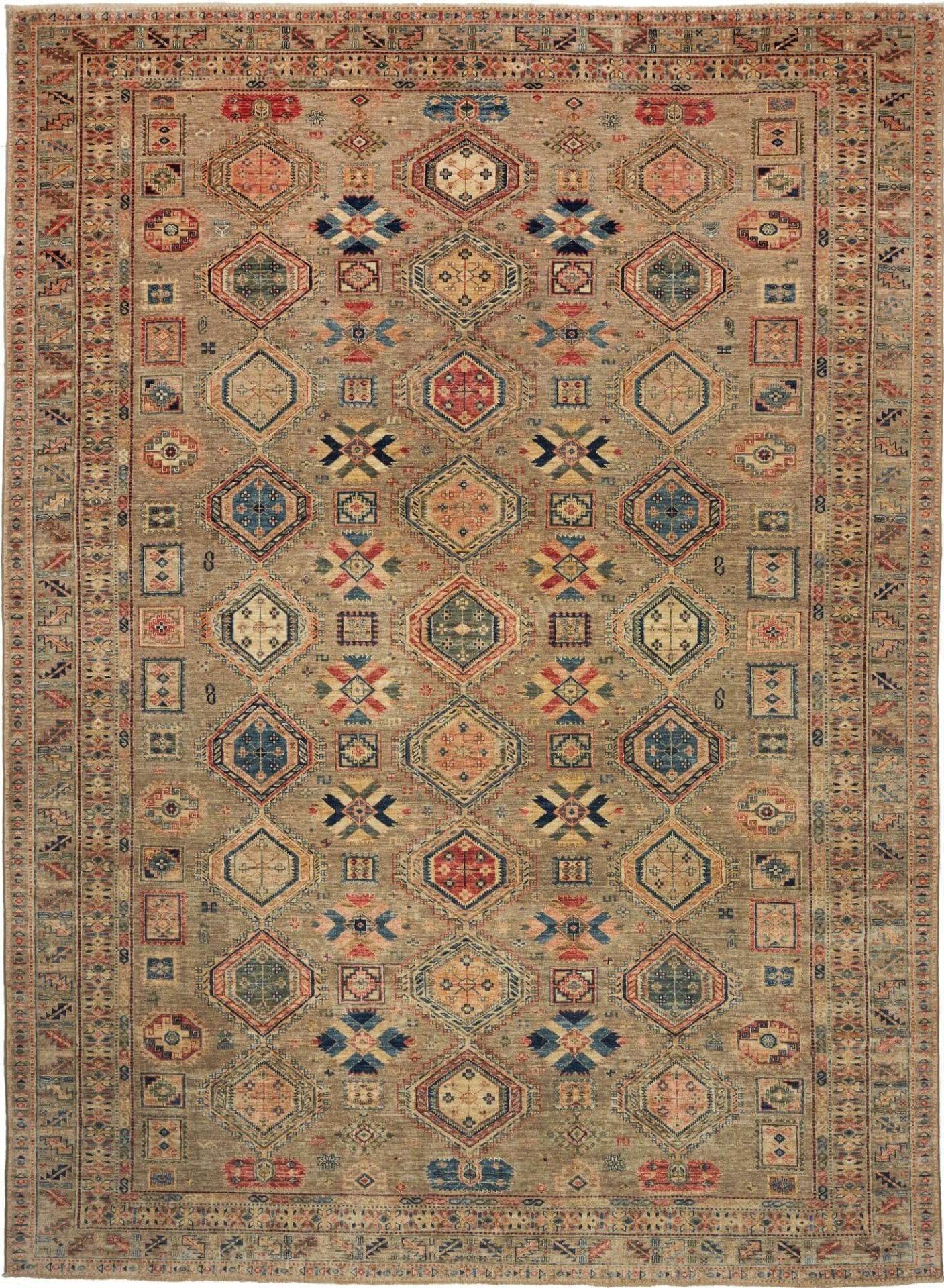 Kazak Orientteppich 276 x 374cm, Schurwolle, handgeknüpft