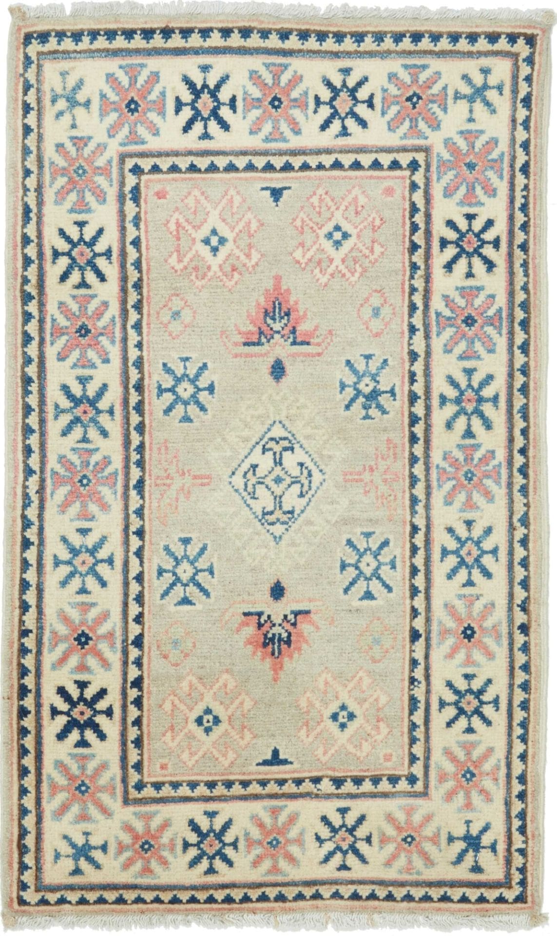 Kazak Orientteppich 63 x 98 cm, Schurwolle, handgeknüpft, Rarität
