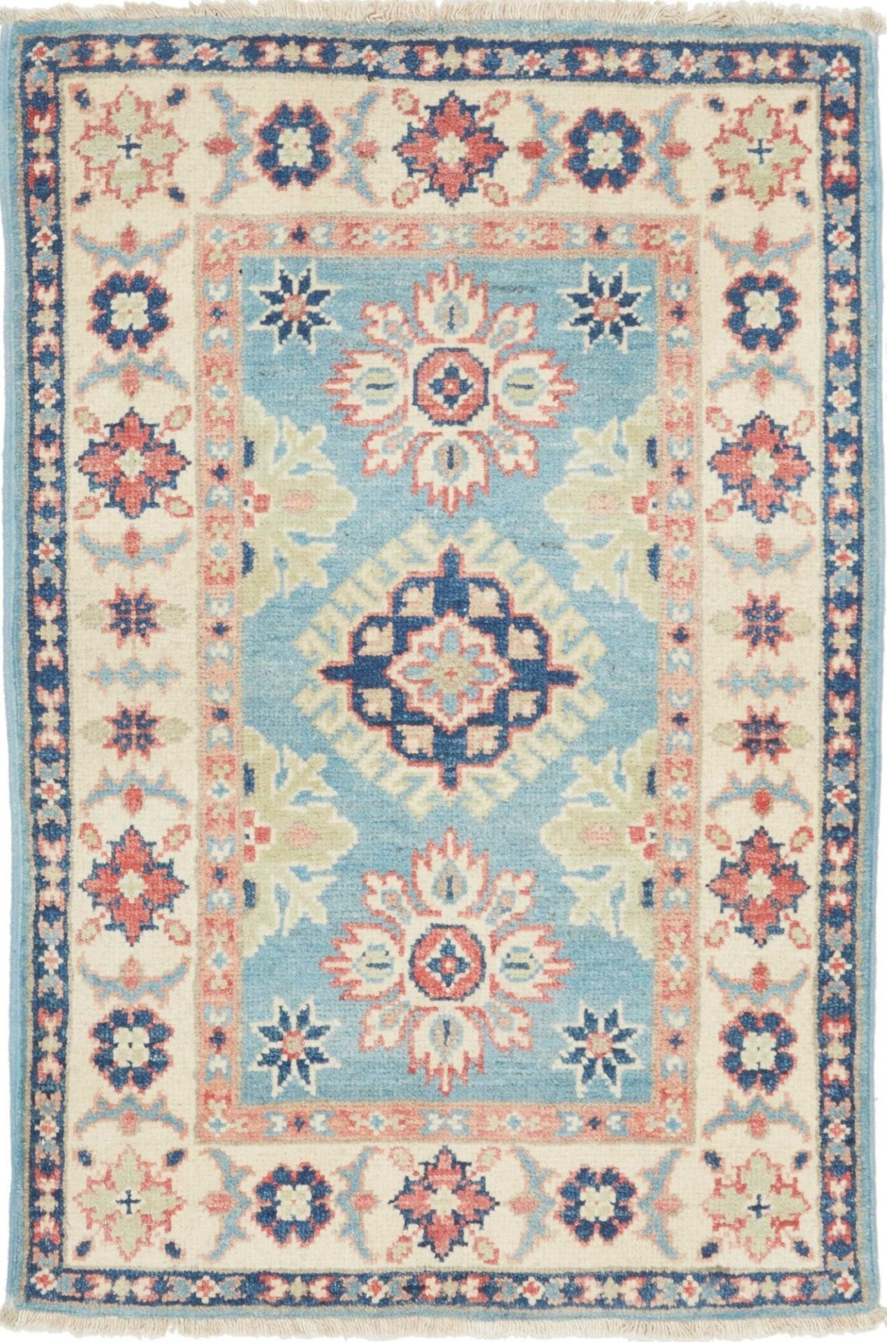Kazak Orientteppich 64 x 93cm, Schurwolle, handgeknüpft
