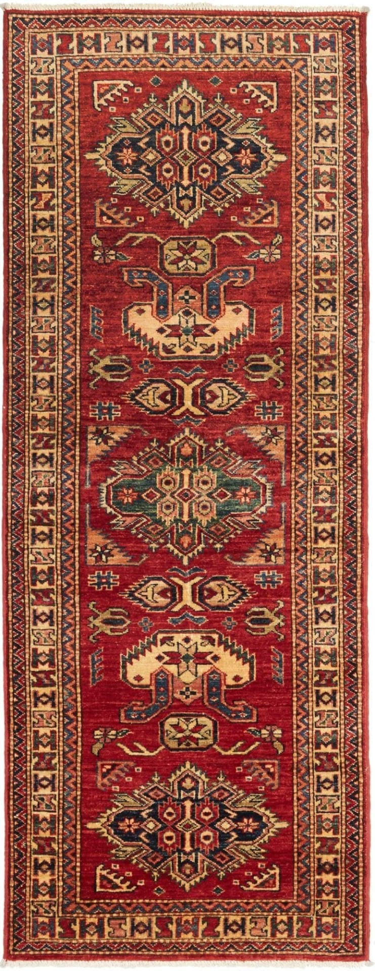 Kazak Orientteppich 79 x 203cm – Schurwolle, handgeknüpft