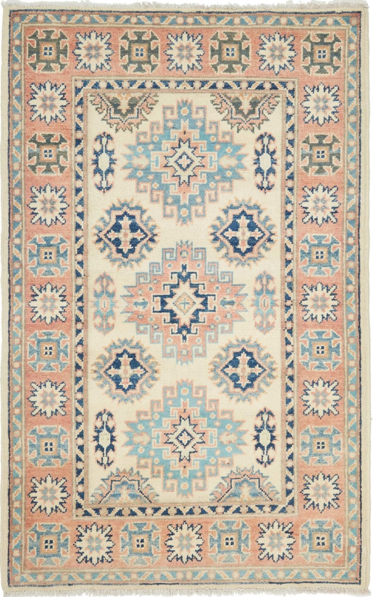 Kazak Orientteppich 90 x 136 cm - Handgeknüpft, Wolle, Rarität