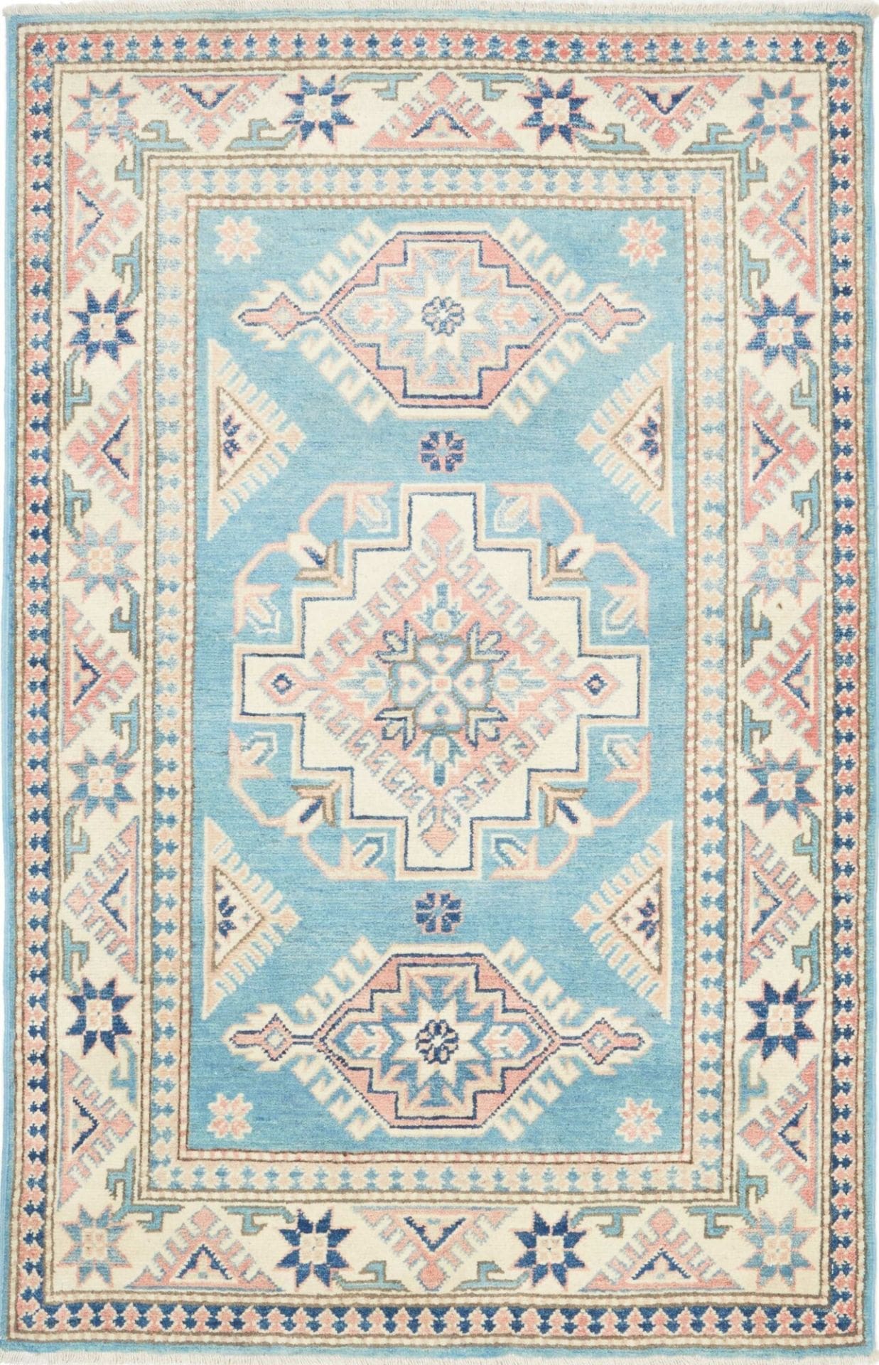 Kazak Teppich 103 x 156 cm – Handgeknüpft aus Schurwolle, Orientteppich