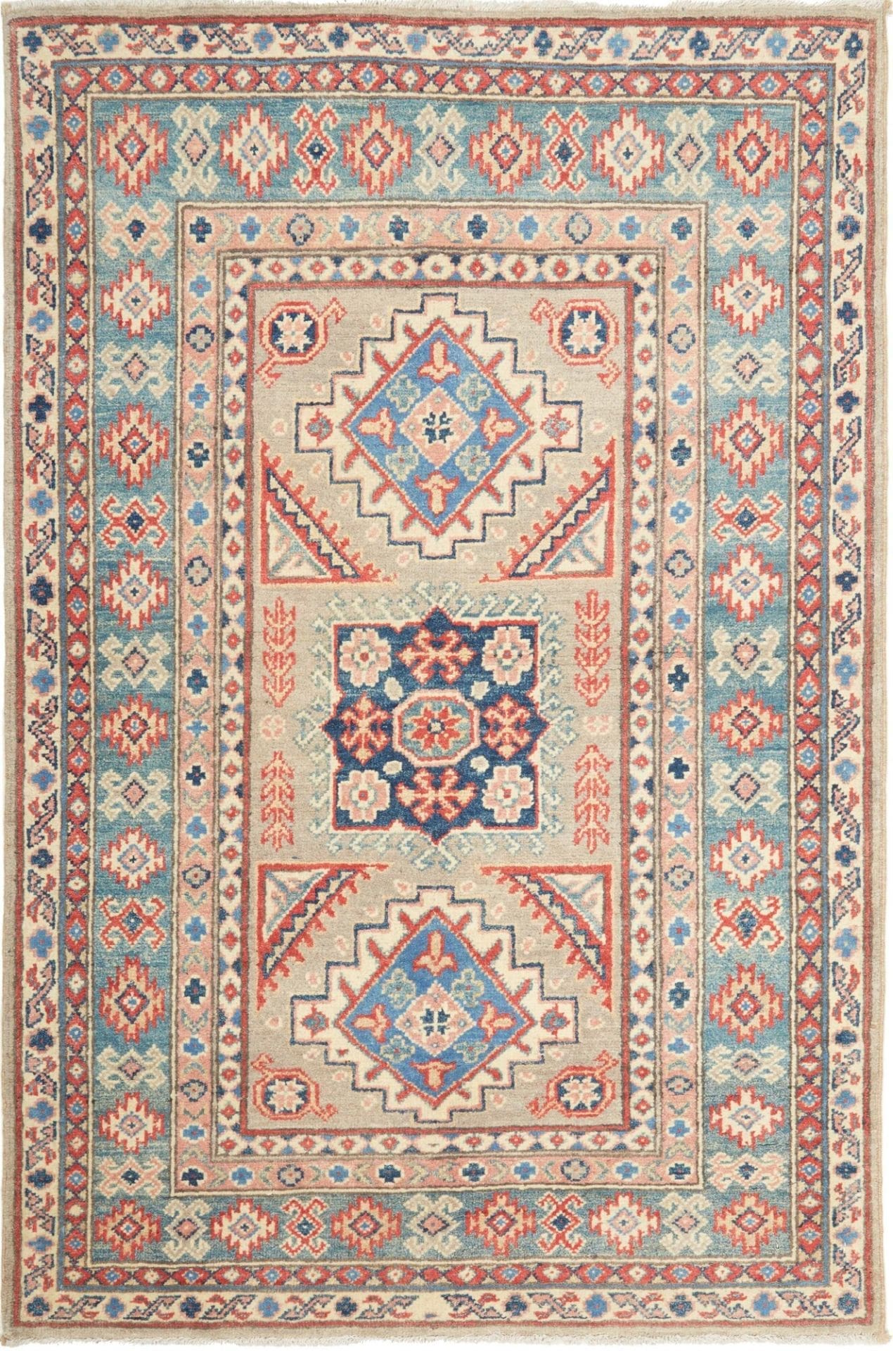 Kazak Teppich 108 x 157 cm - Handgeknüpft, Schurwolle, Orientteppich
