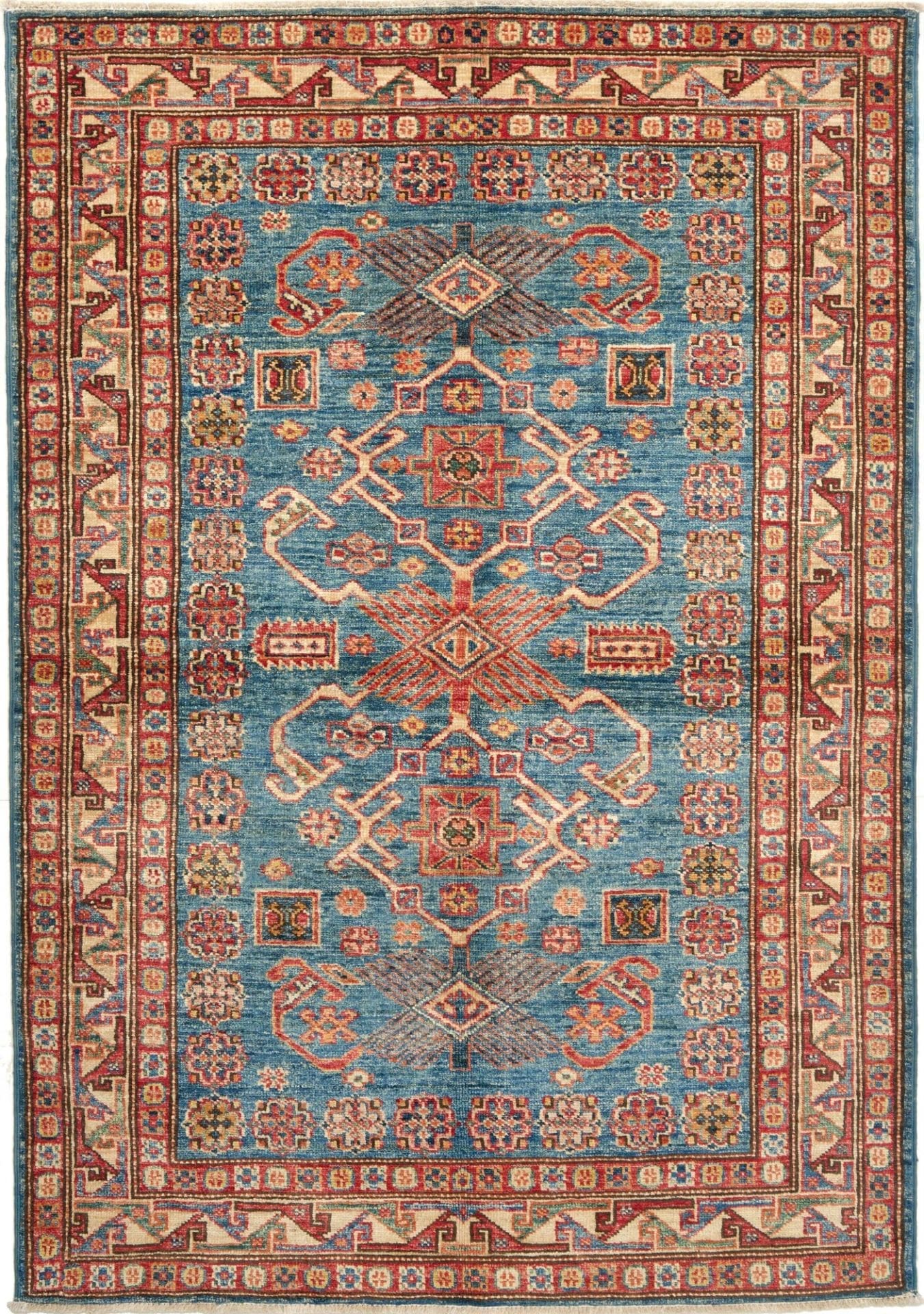 Kazak Teppich 110 x 156 cm – Handgeknüpft aus Schurwolle, Orientteppich