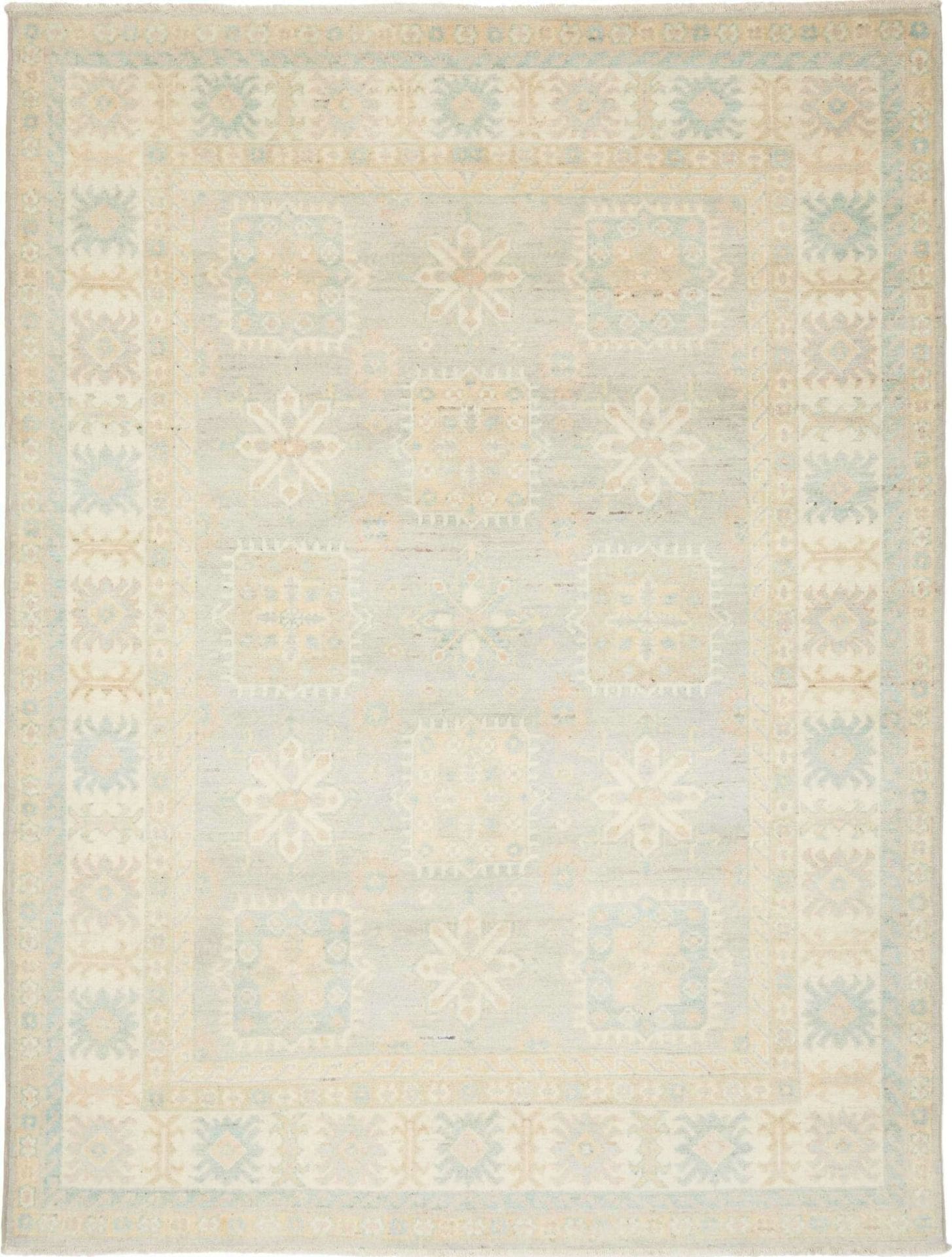 Kazak Teppich 153 x 196 cm aus Schurwolle, handgeknüpft, Orientteppich