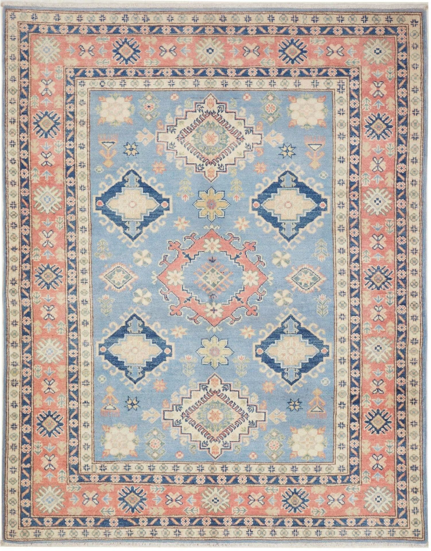 Kazak Teppich 154 x 191 cm – Handgeknüpft aus Schurwolle, Orientteppich