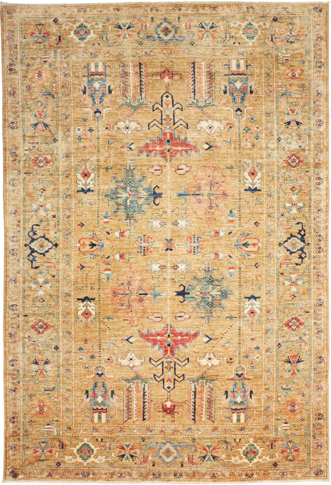 Kazak Teppich 169 x 242 cm - Handgeknüpft aus Schurwolle Orientteppich