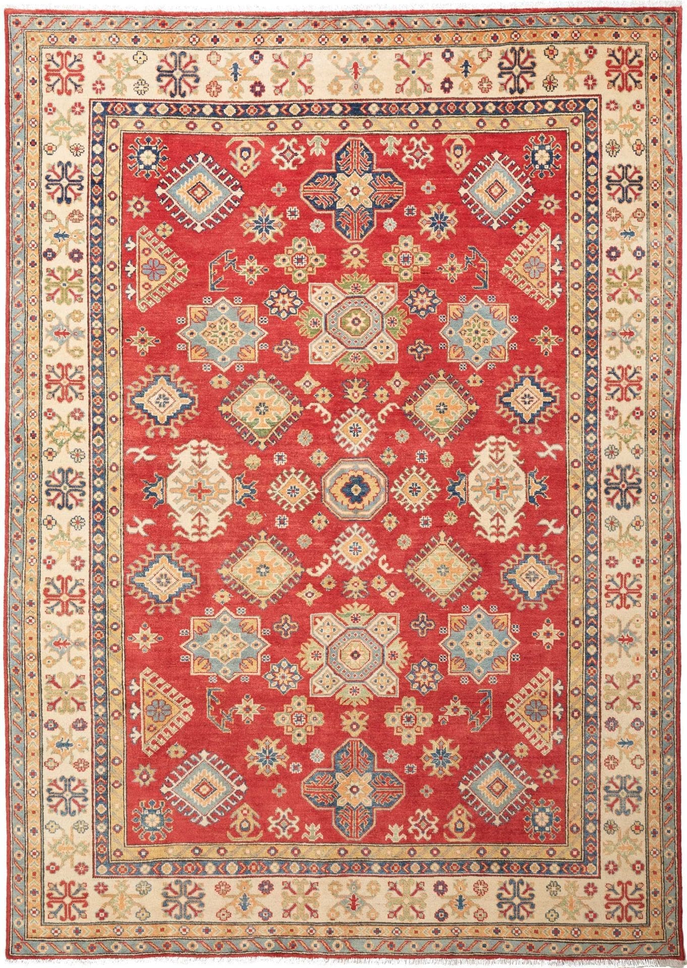 Kazak Teppich 204 x 285 cm - Handgeknüpft, Schurwolle, Orientteppich