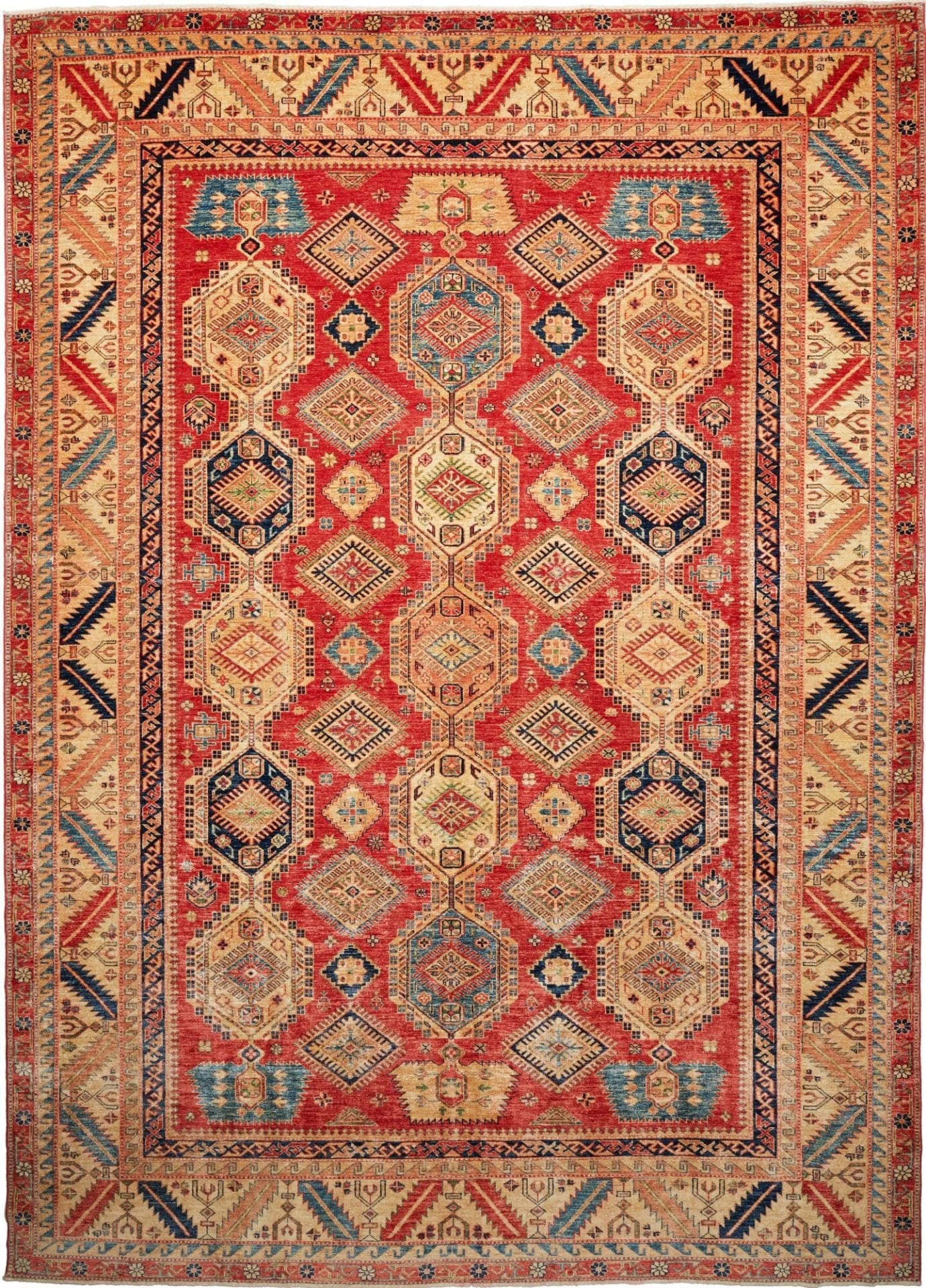 Kazak Teppich 270 x 362 cm | Handgeknüpft aus Schurwolle | Orientteppich