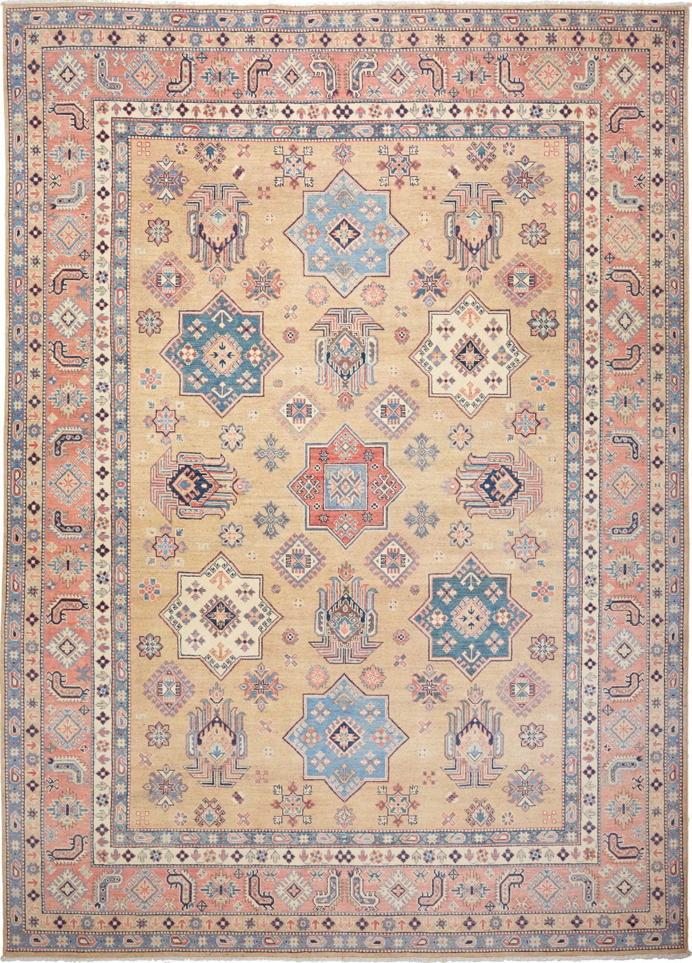 Kazak Teppich 271 x 372 cm – Handgeknüpft aus Schurwolle, Orientteppich