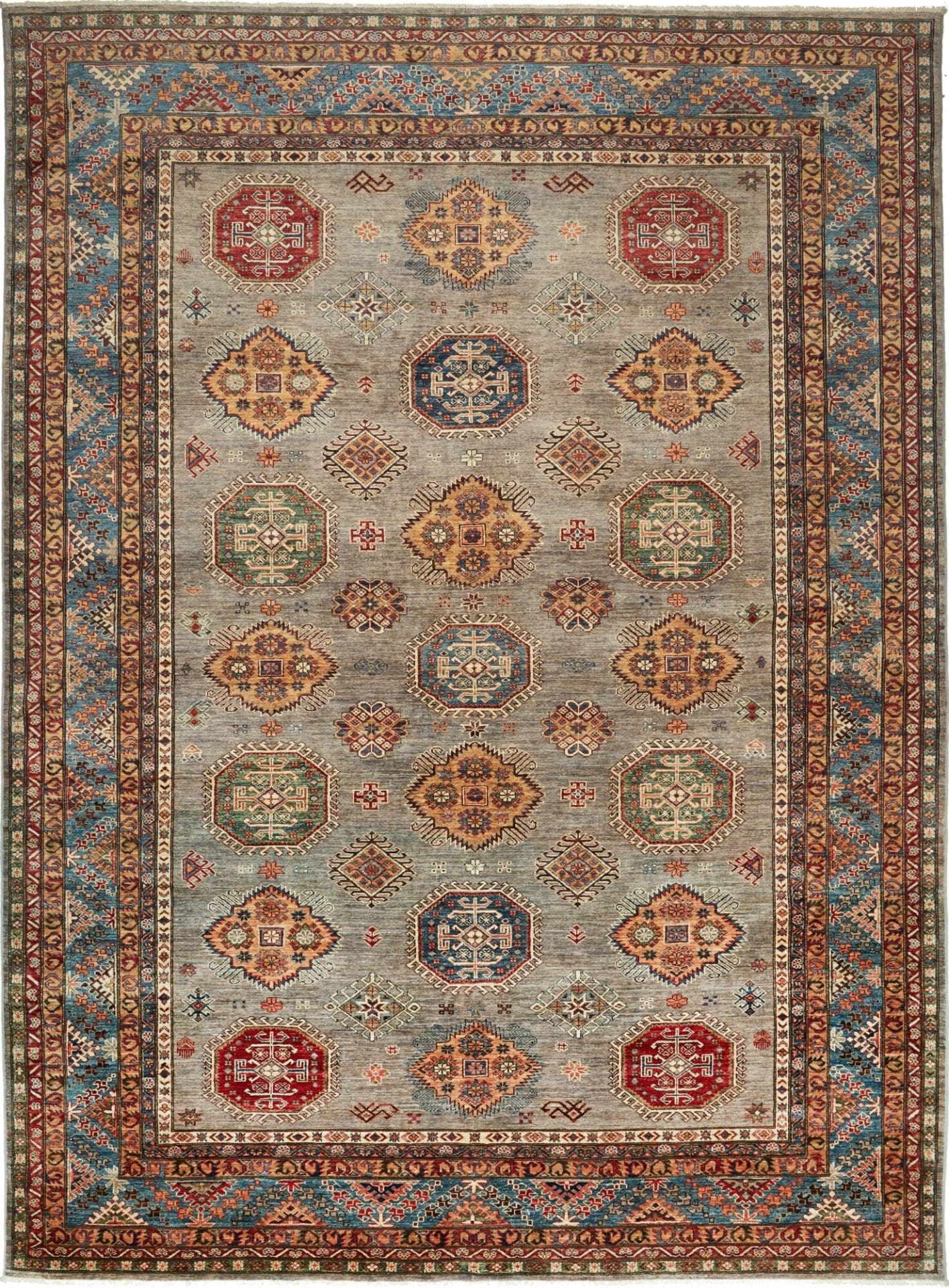 Kazak Teppich 280 x 374 cm | Handgeknüpft | Schurwolle Orientteppich