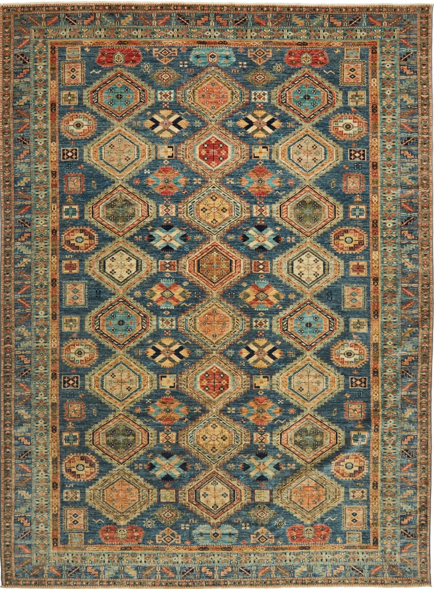 Kazak Teppich 282 x 379 cm, Schurwolle, handgeknüpft, Orientteppich