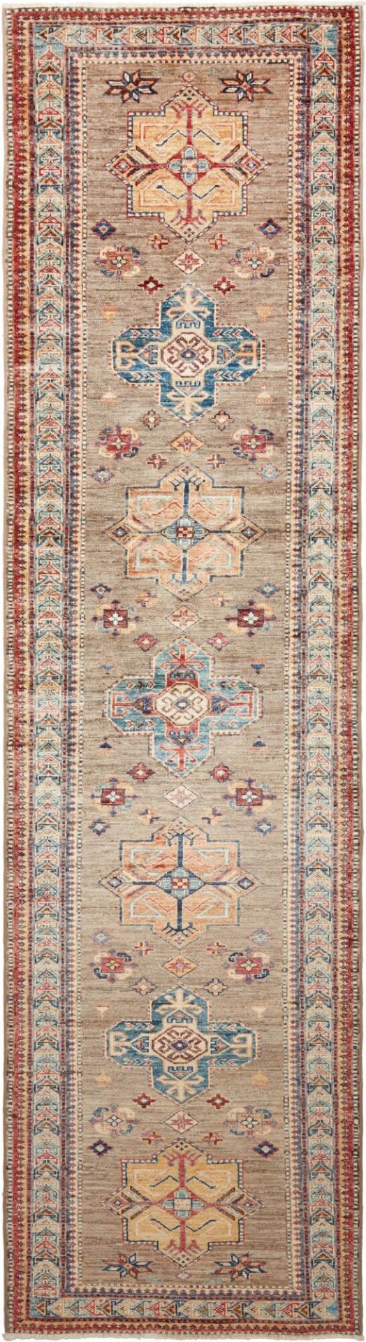 Kazak Teppich 80 x 294 cm - Handgeknüpft aus Schurwolle, Orientteppich
