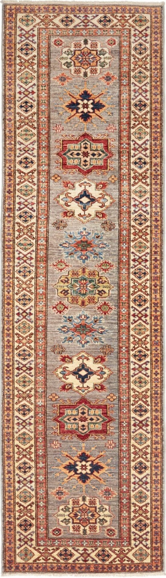 Kazak Teppich 86 x 291cm, Handgeknüpft, Schurwolle, Orientteppich