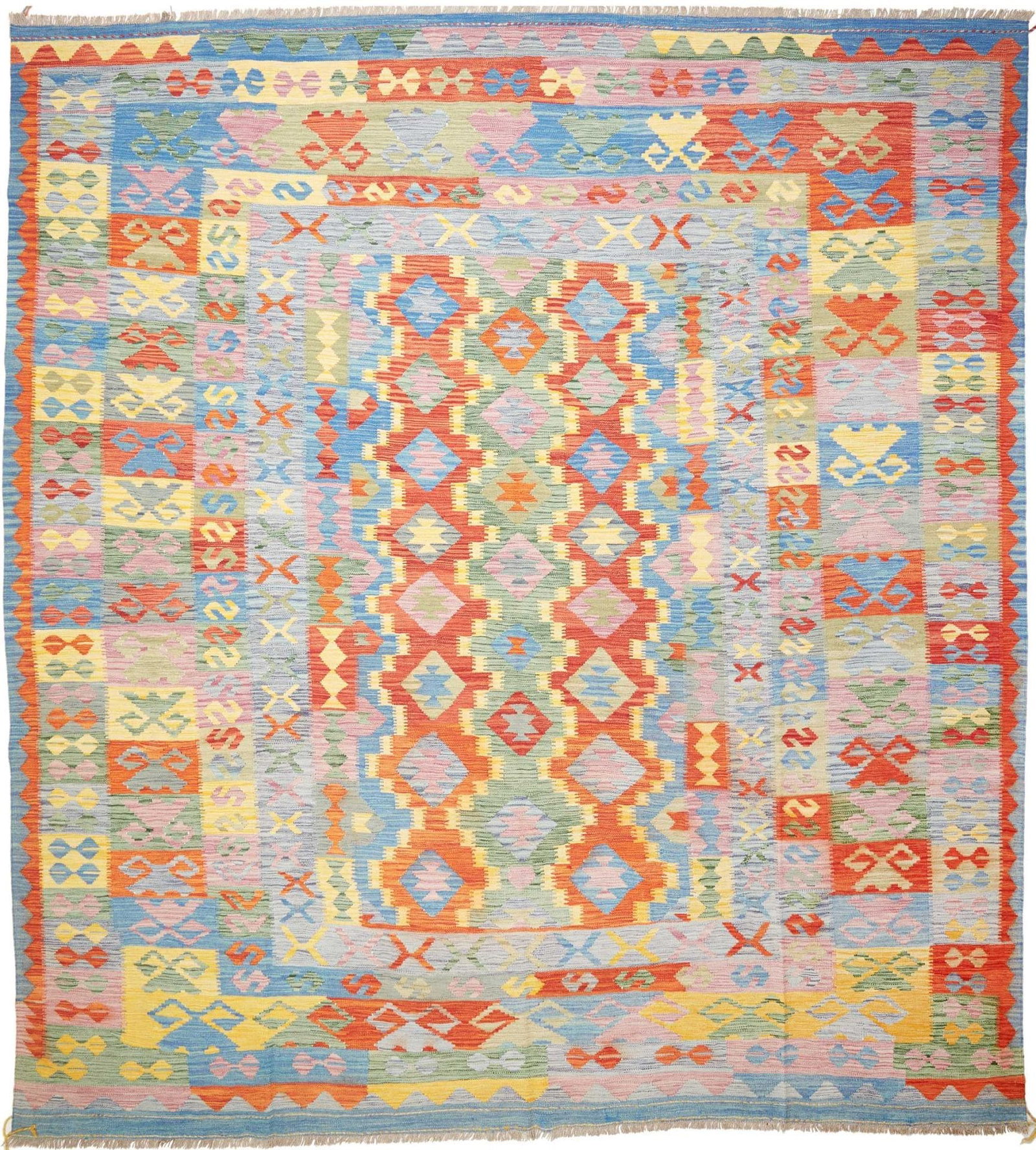Kelim 323 x 361cm, afghanisch, Schurwolle, handgewebt