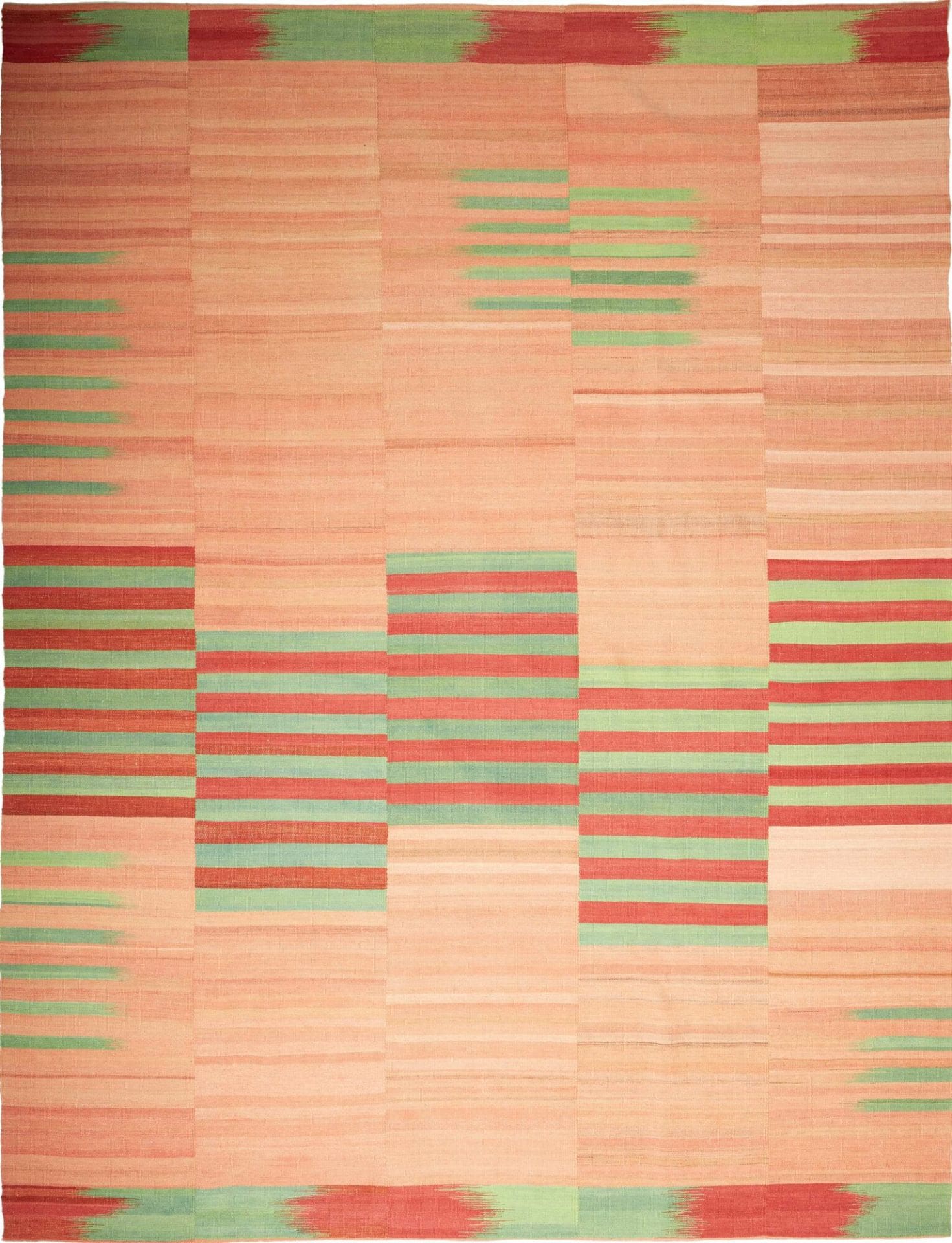 Kelim Neo 271 x 352cm, handgewebt, rustikales Flair, Wohnlichkeit