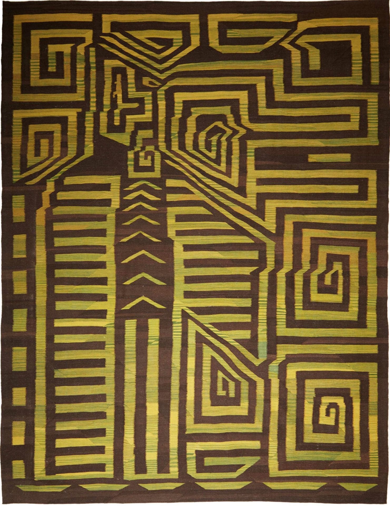 Kelim Neo 303 x 389cm, handgewebt, rustikaler Stil, Wolle Baumwolle