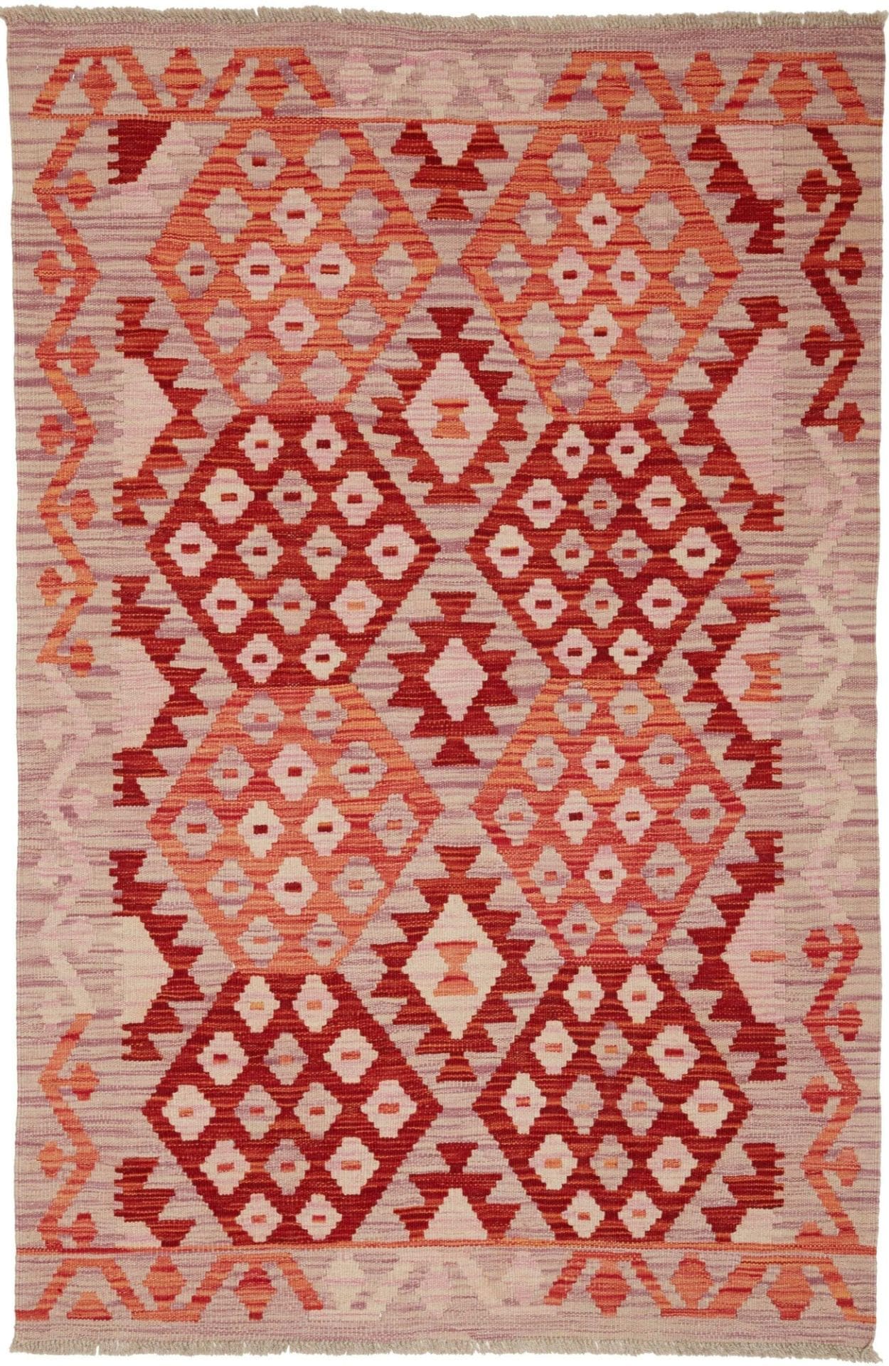 Kelim Teppich 104 x 155 cm - Handgewebt aus Schurwolle, Orientteppich
