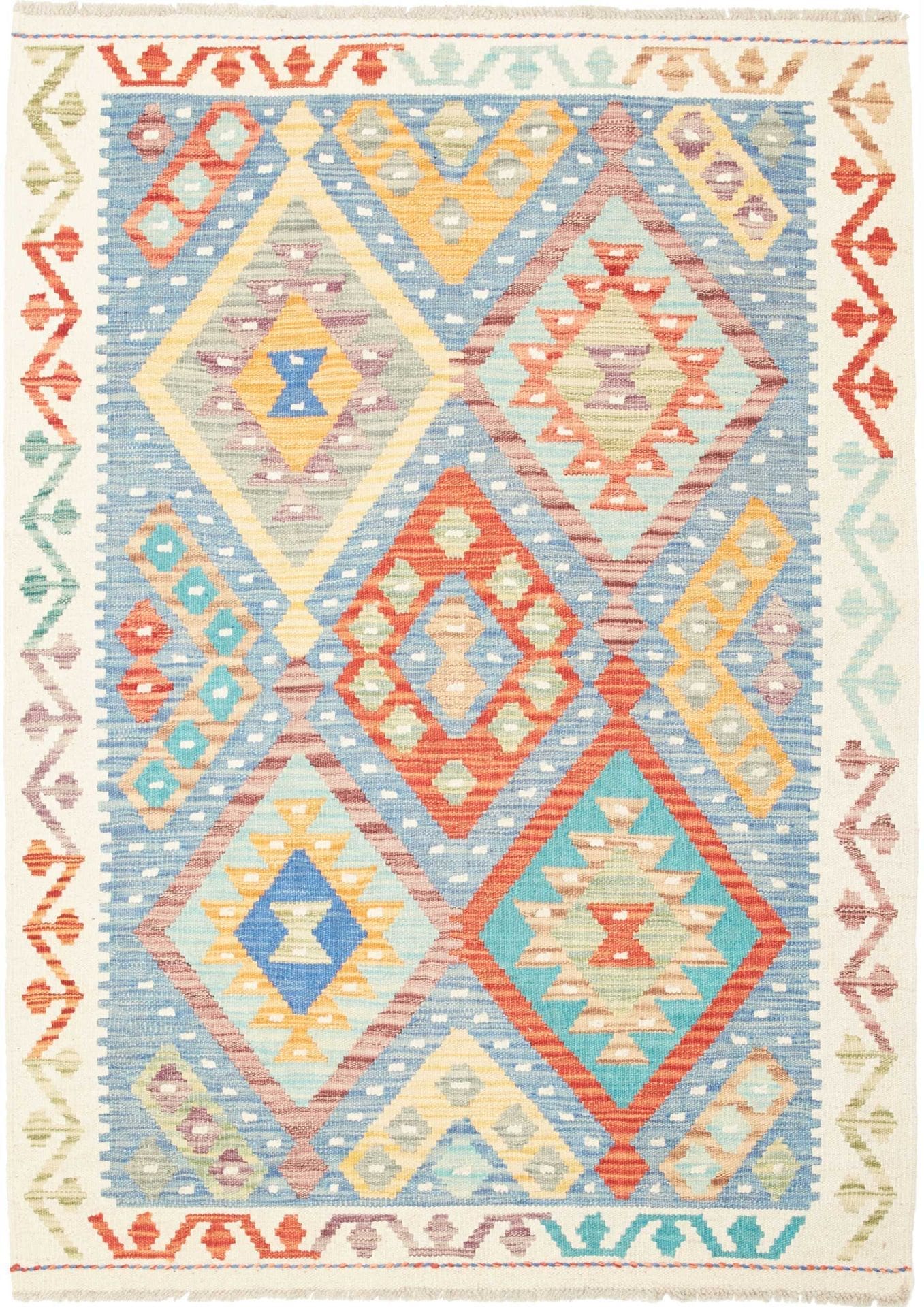 Kelim Teppich 110 x 148cm aus Schurwolle, handgewebt, orientalisch