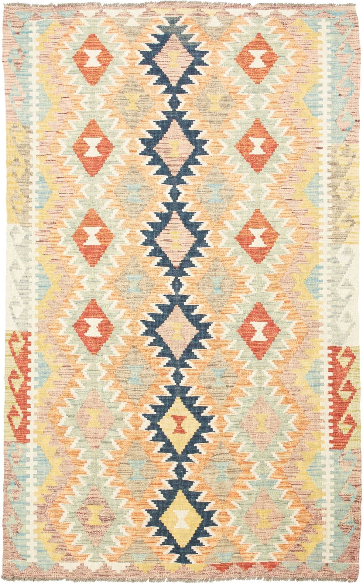 Kelim Teppich 121 x 190cm, Schurwolle, handgewebt, orientalisch