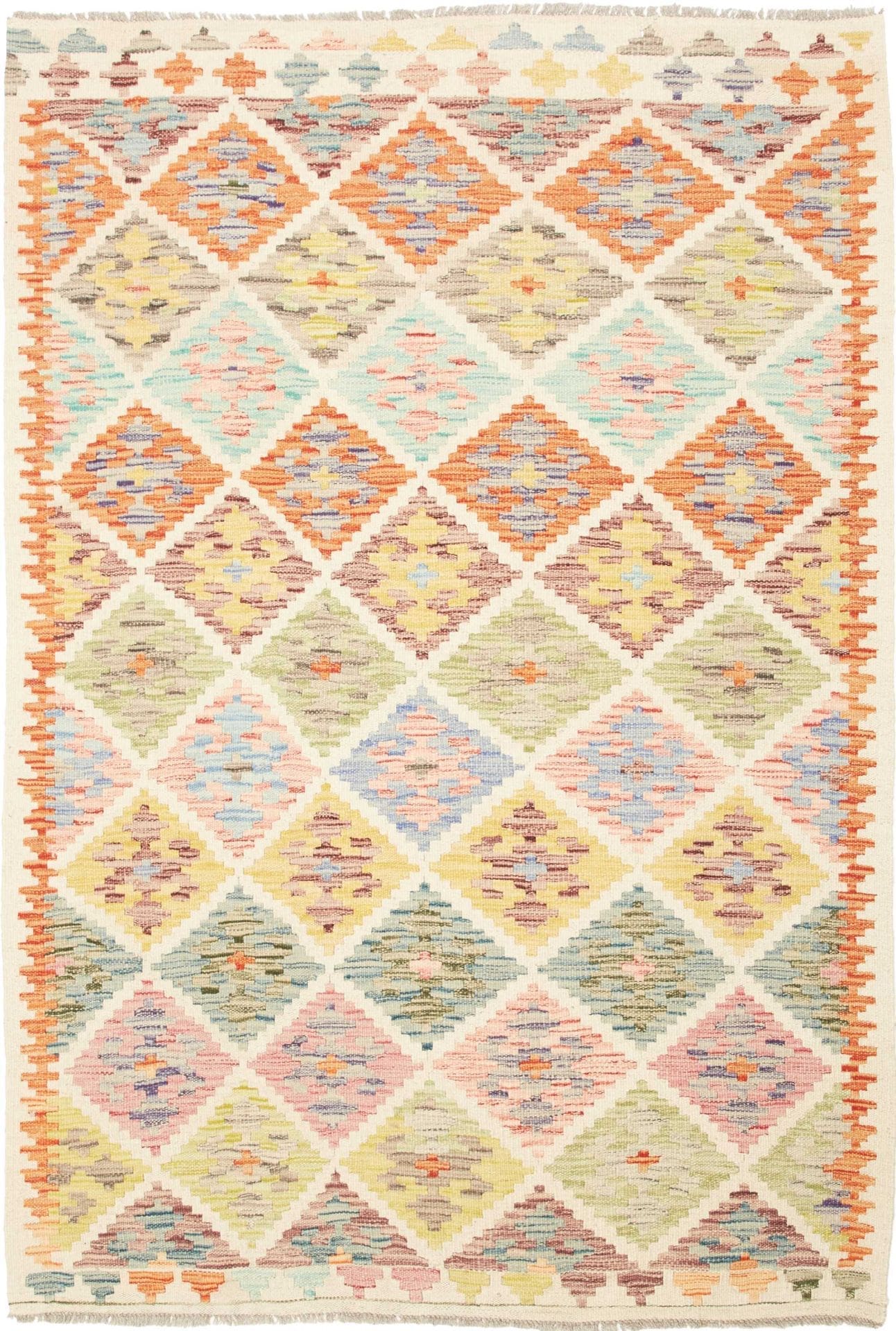 Kelim Teppich 124 x 177 cm - Handgewebt, rustikales Flair