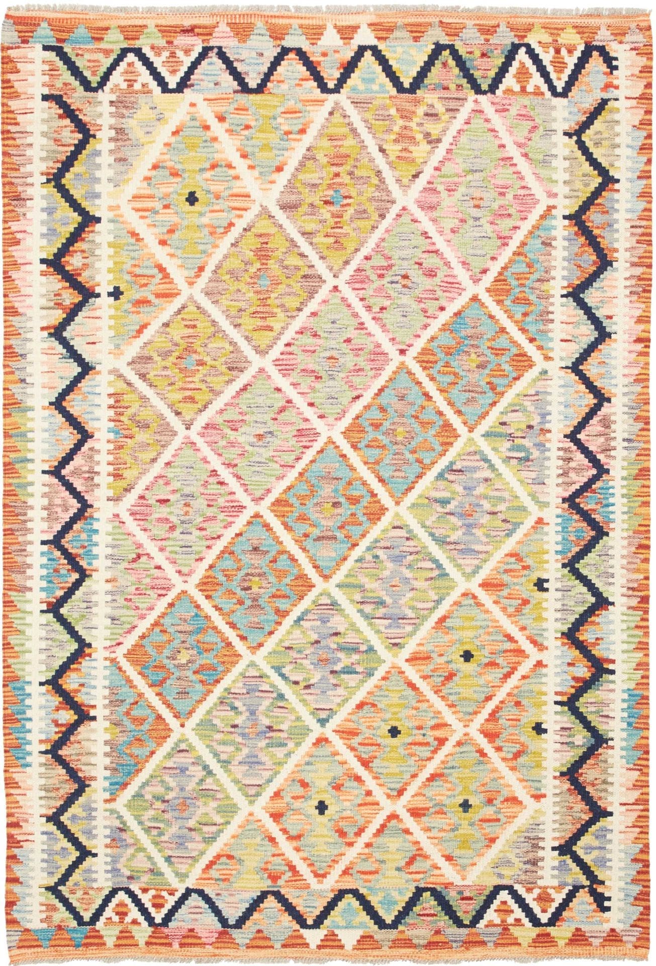 Kelim Teppich 131 x 184 cm – Handgewebt, rustikales Flair