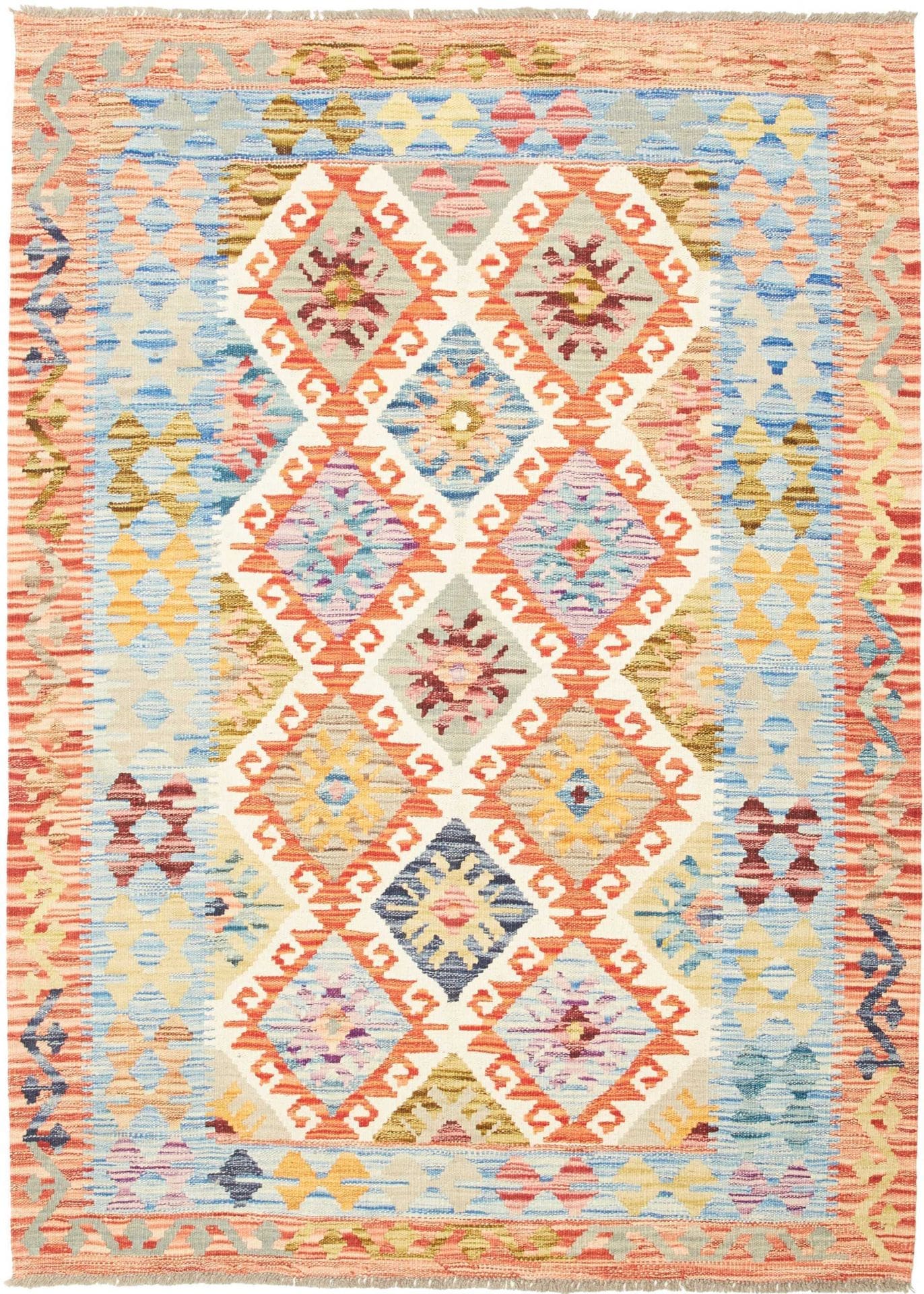 Kelim Teppich 132 x 177 cm – Handgewebt, rustikales Flair