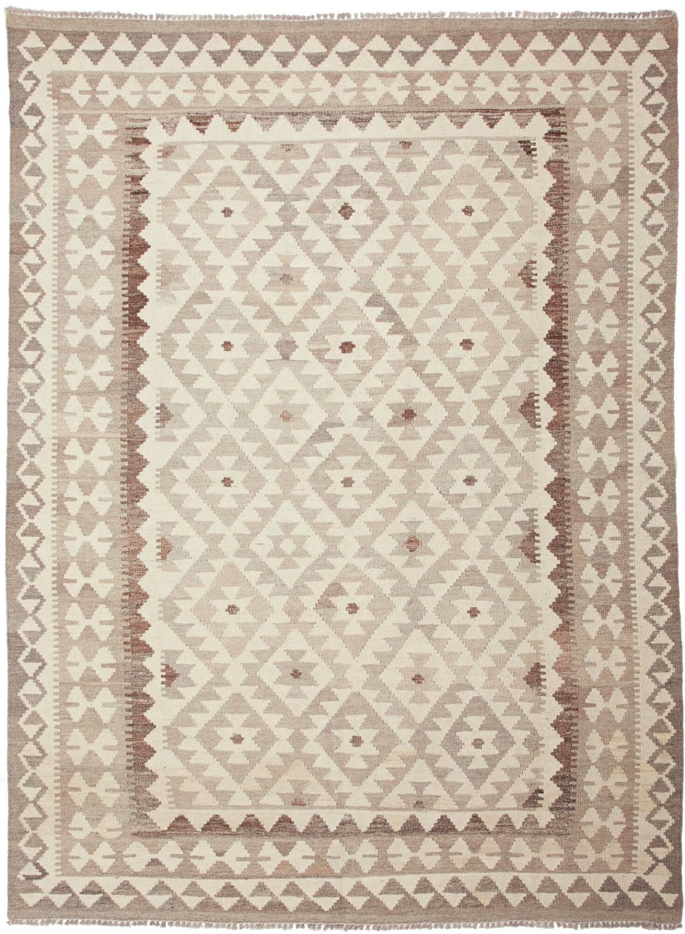 Kelim Teppich 157 x 210cm, Handgewebt, Türkisch, Rustikales Flair