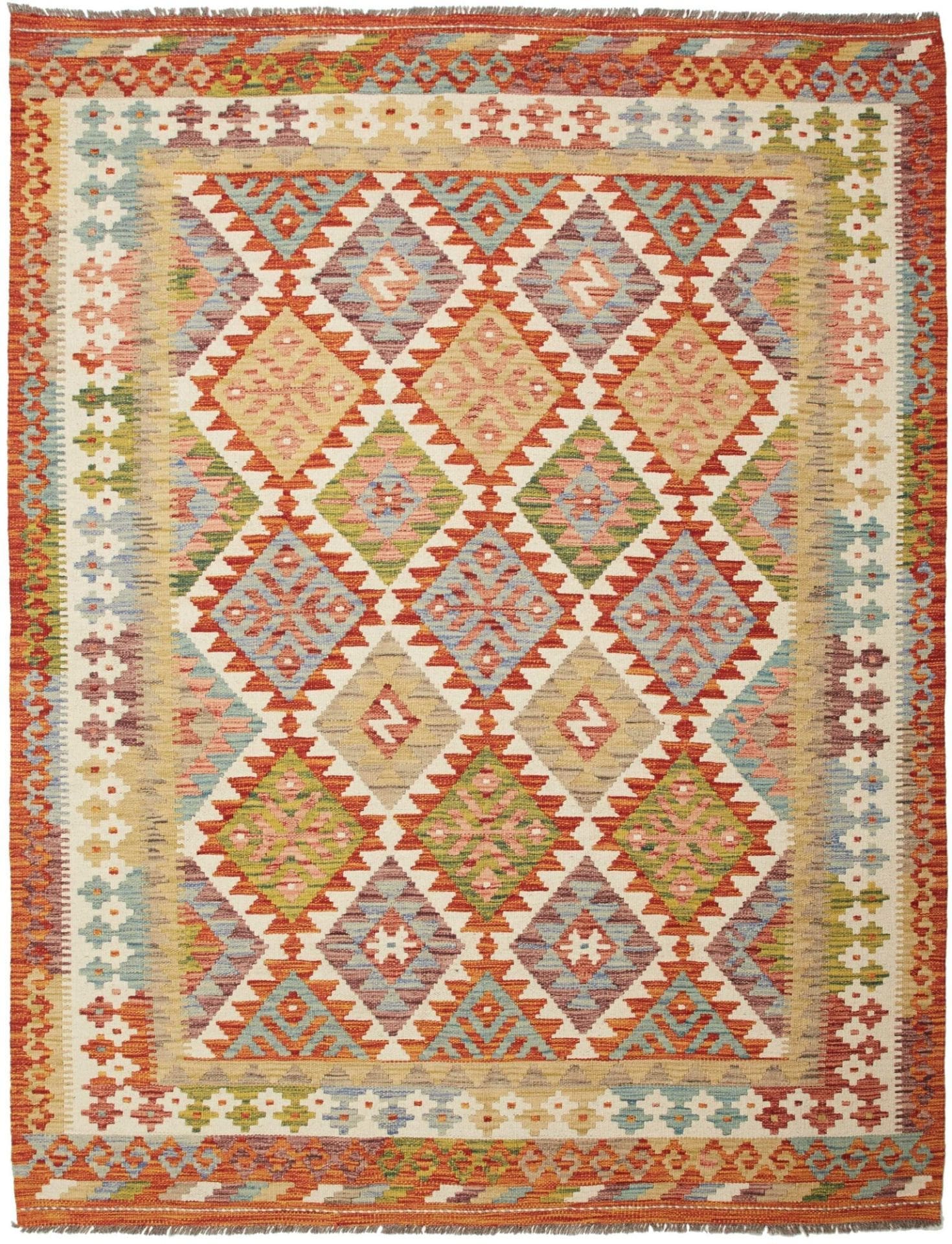 Kelim Teppich 158 x 201 cm – Handgewebt, rustikales Flair