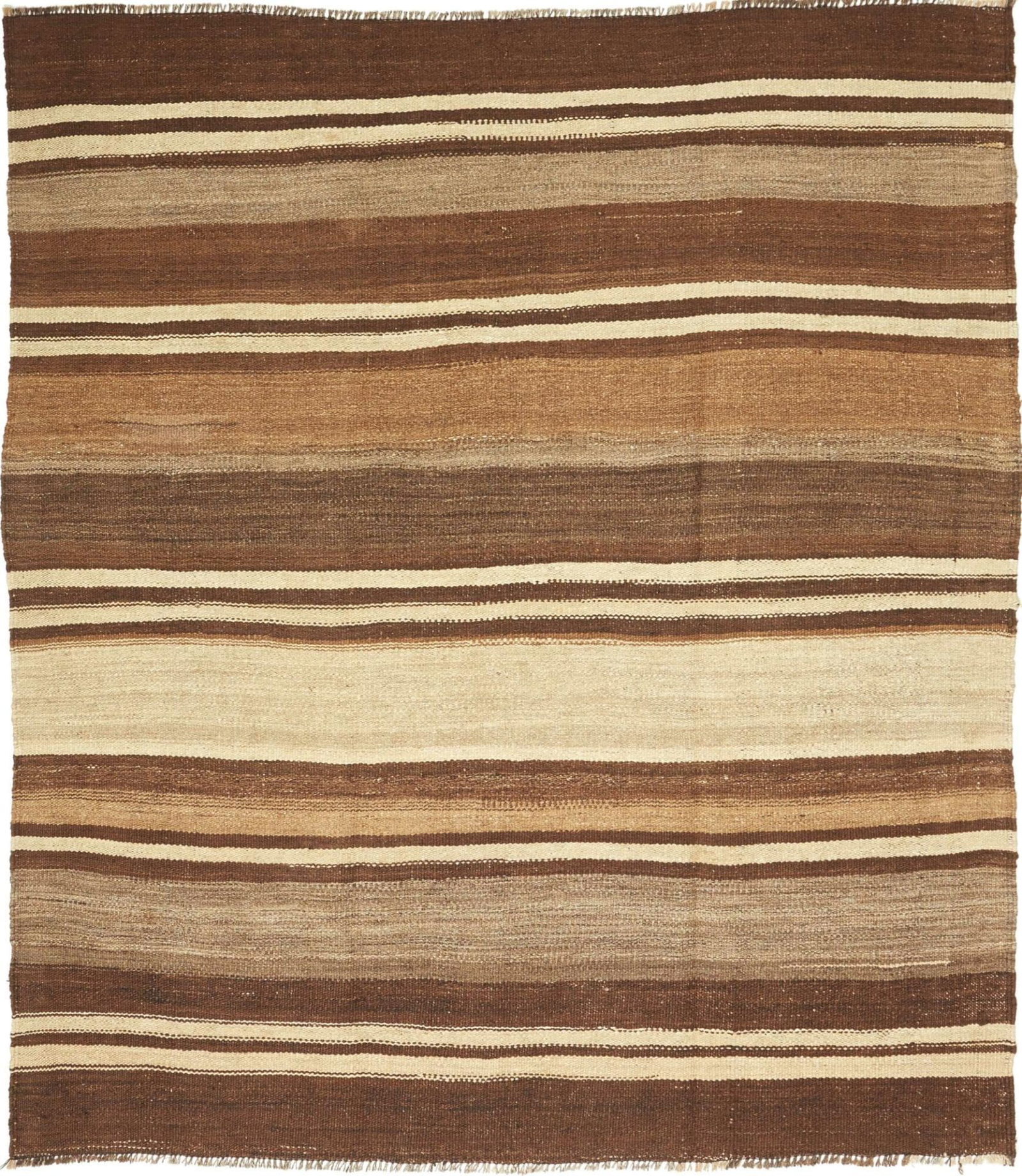 Kelim Teppich 180 x 201cm, antik, handgewebt, rustikales Flair