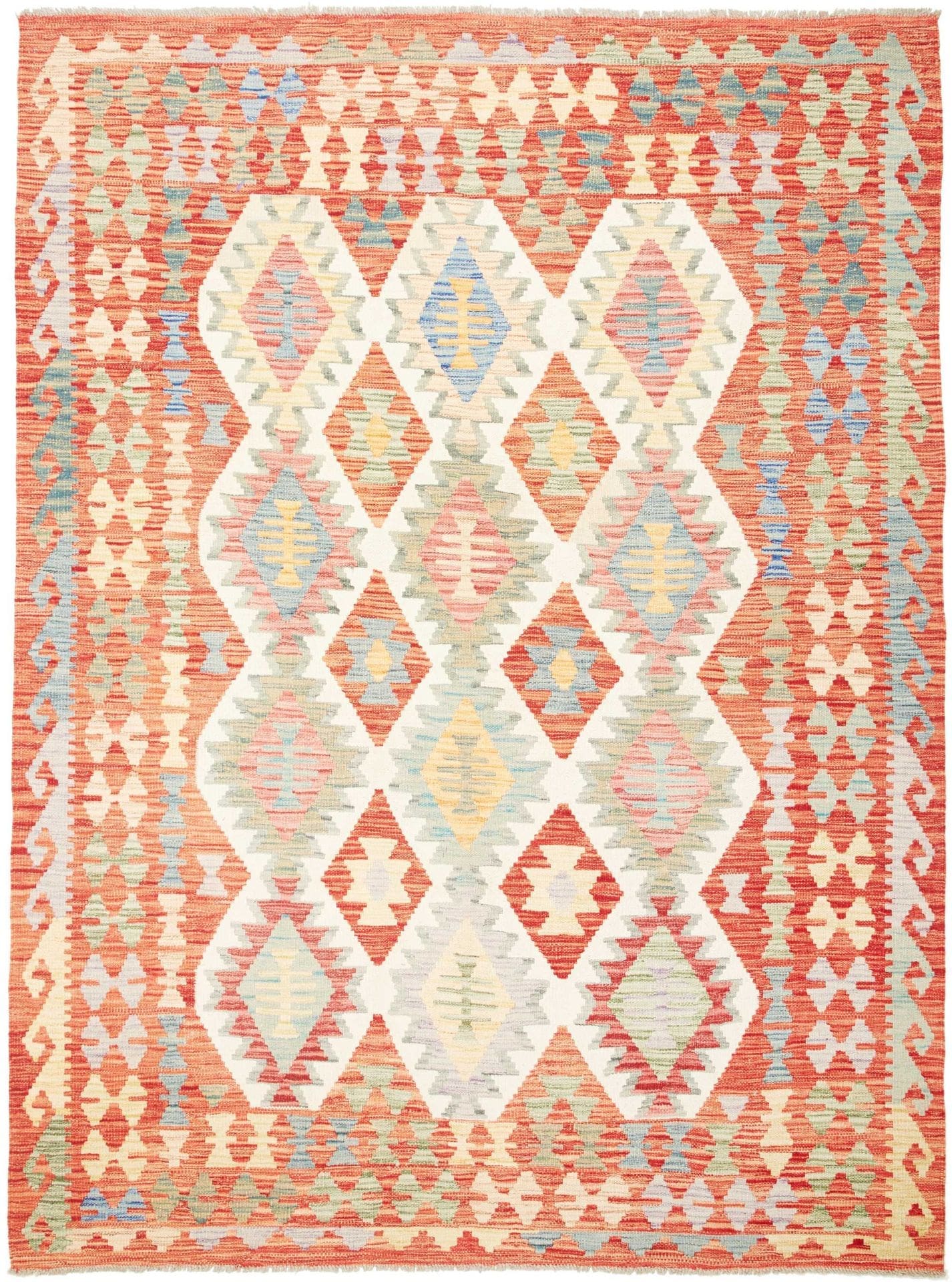 Kelim Teppich 180 x 241cm – Handgewebt, rustikales Design