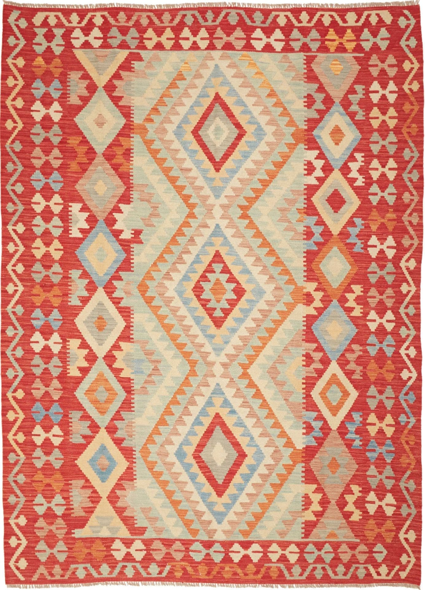 Kelim Teppich 180 x 245 cm – Handgewebt, rustikales Flair