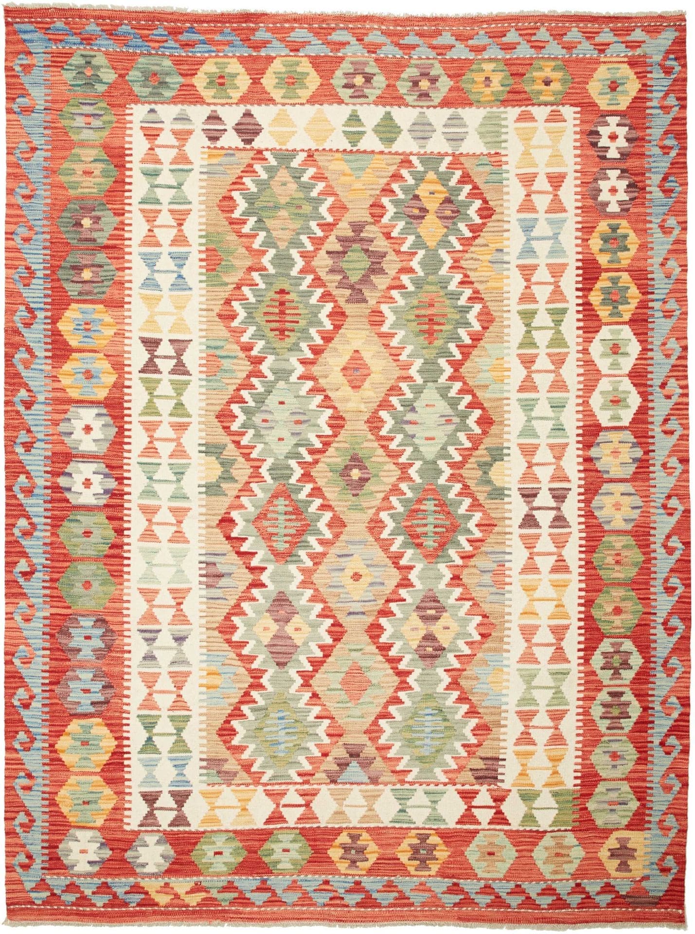 Kelim Teppich 188 x 249 cm – Handgewebt, rustikales Design
